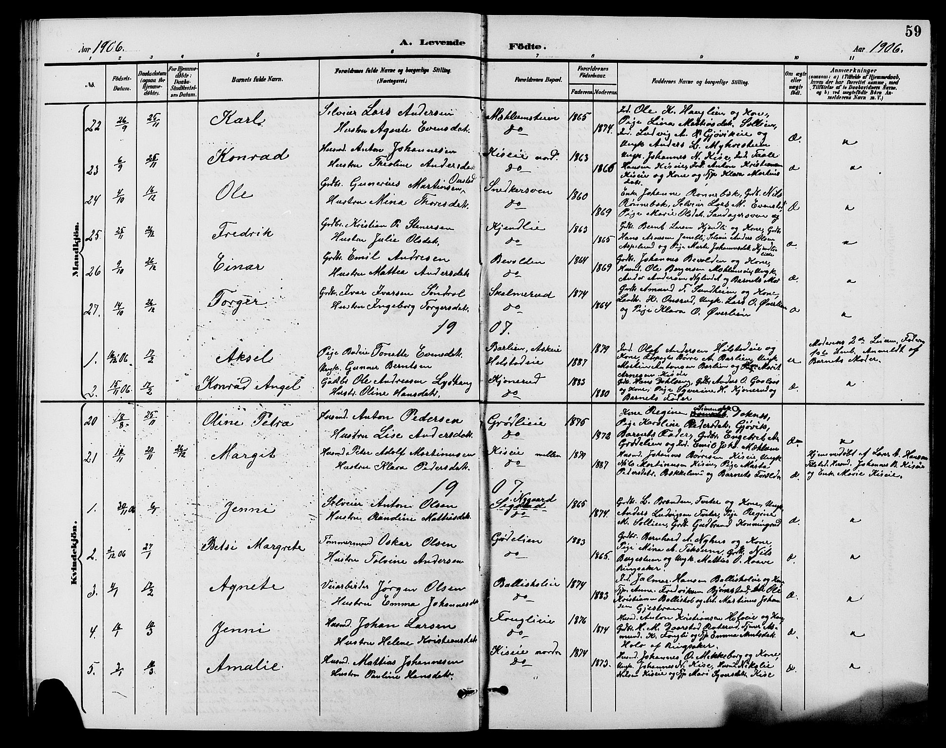 Nes prestekontor, Hedmark, AV/SAH-PREST-020/L/La/L0007: Parish register (copy) no. 7, 1892-1912, p. 59