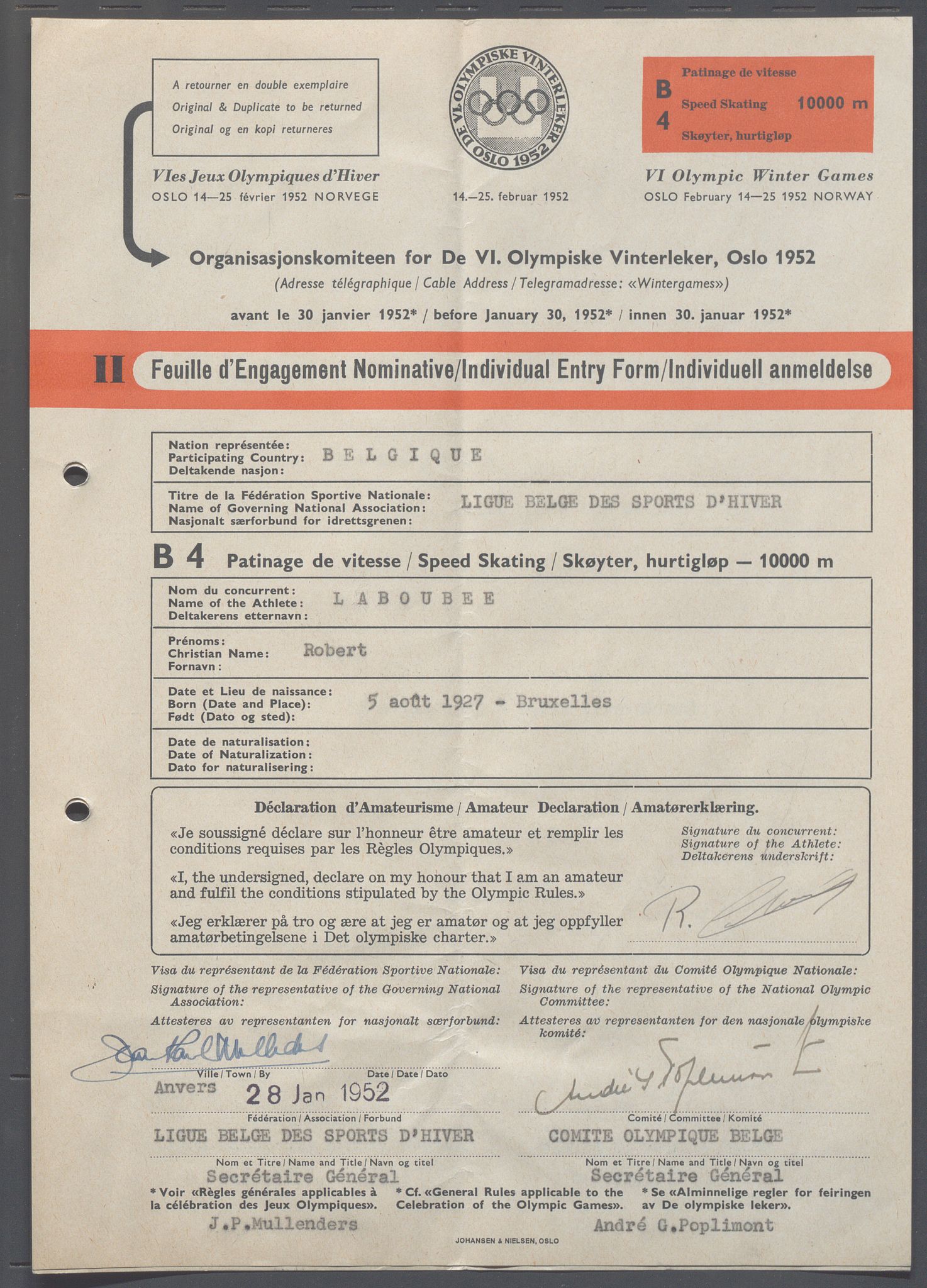 Organisasjonskomiteen for de VI. olympiske vinterleker, OBA/A-20130/H/Ha, 1951-1952, p. 1211