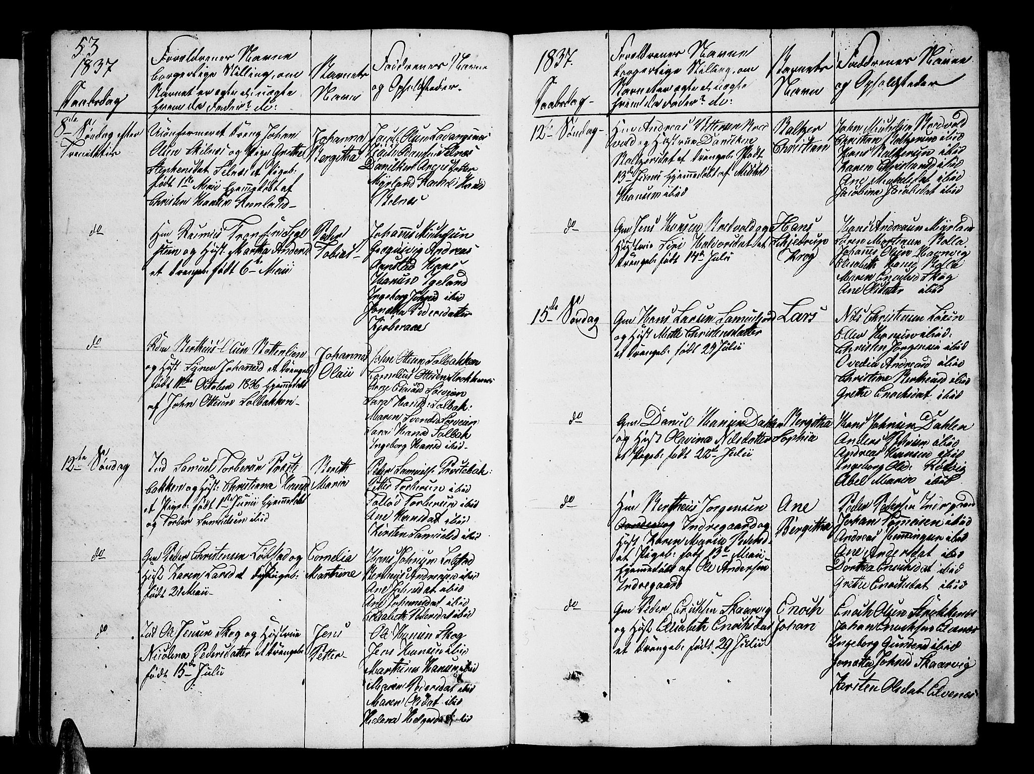 Ibestad sokneprestembete, AV/SATØ-S-0077/H/Ha/Hab/L0003klokker: Parish register (copy) no. 3, 1833-1852, p. 53