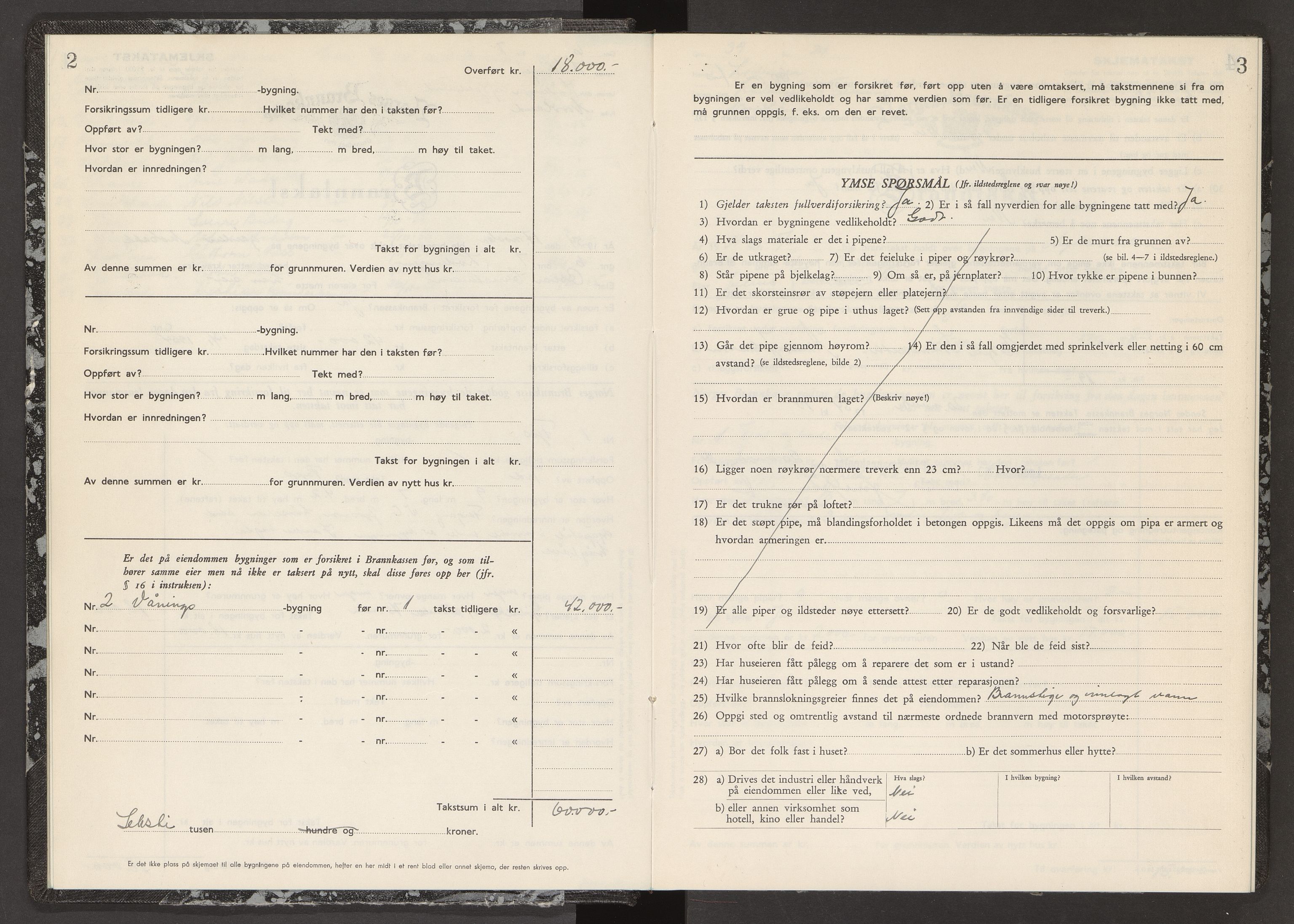 Norges Brannkasse Lødingen og Tjeldsund, AV/SAT-A-5583/Fb/L0014: Branntakstprotokoll, 1954-1955