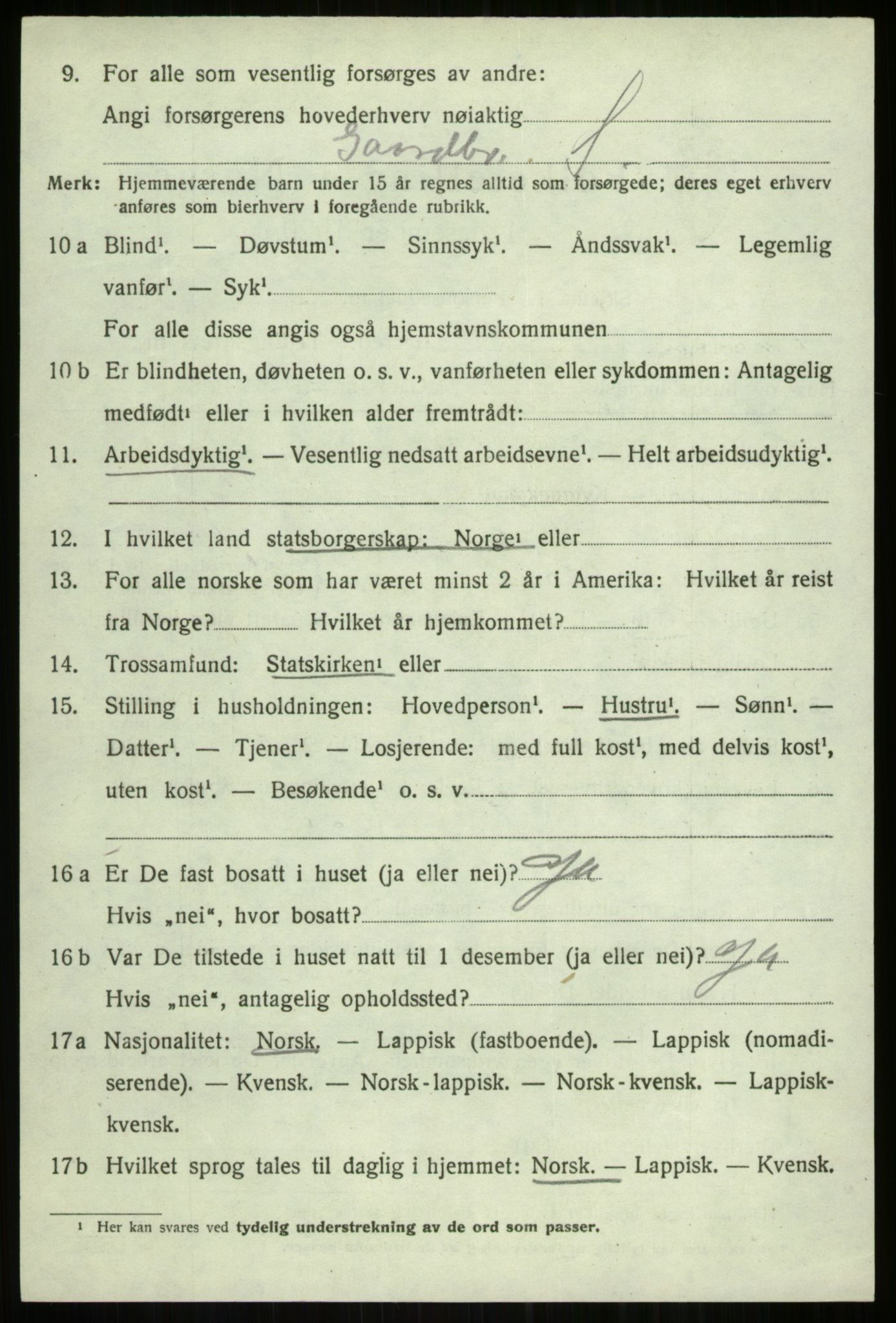 SATØ, 1920 census for Tromsøysund, 1920, p. 4951