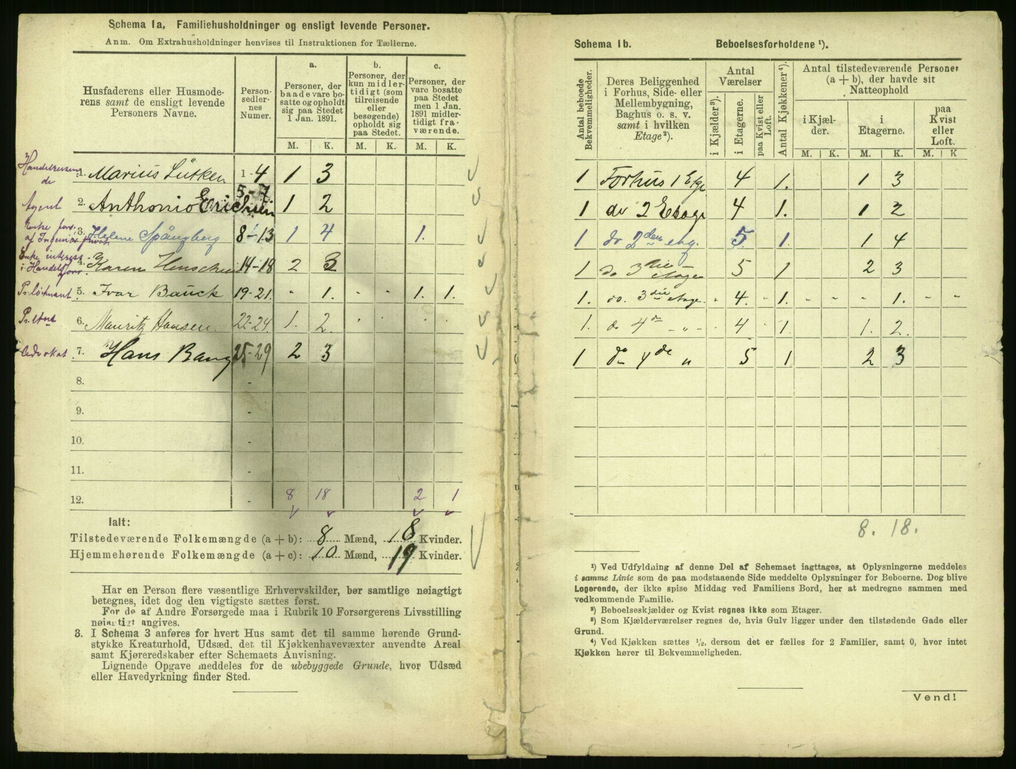 RA, 1891 census for 0301 Kristiania, 1891, p. 30437