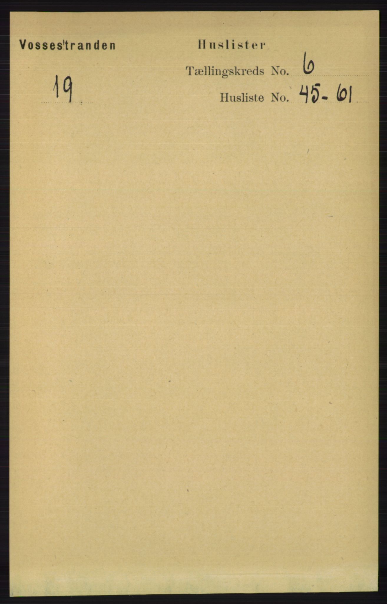RA, 1891 census for 1236 Vossestrand, 1891, p. 2166