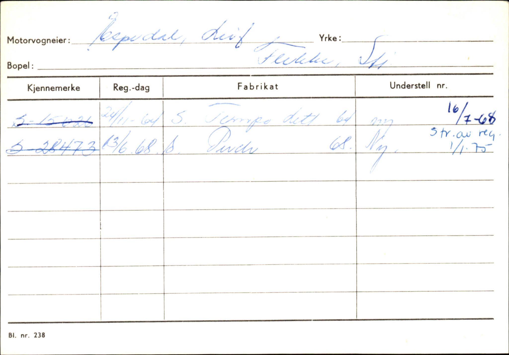 Statens vegvesen, Sogn og Fjordane vegkontor, AV/SAB-A-5301/4/F/L0125: Eigarregister Sogndal V-Å. Aurland A-Å. Fjaler A-N, 1945-1975, p. 1669