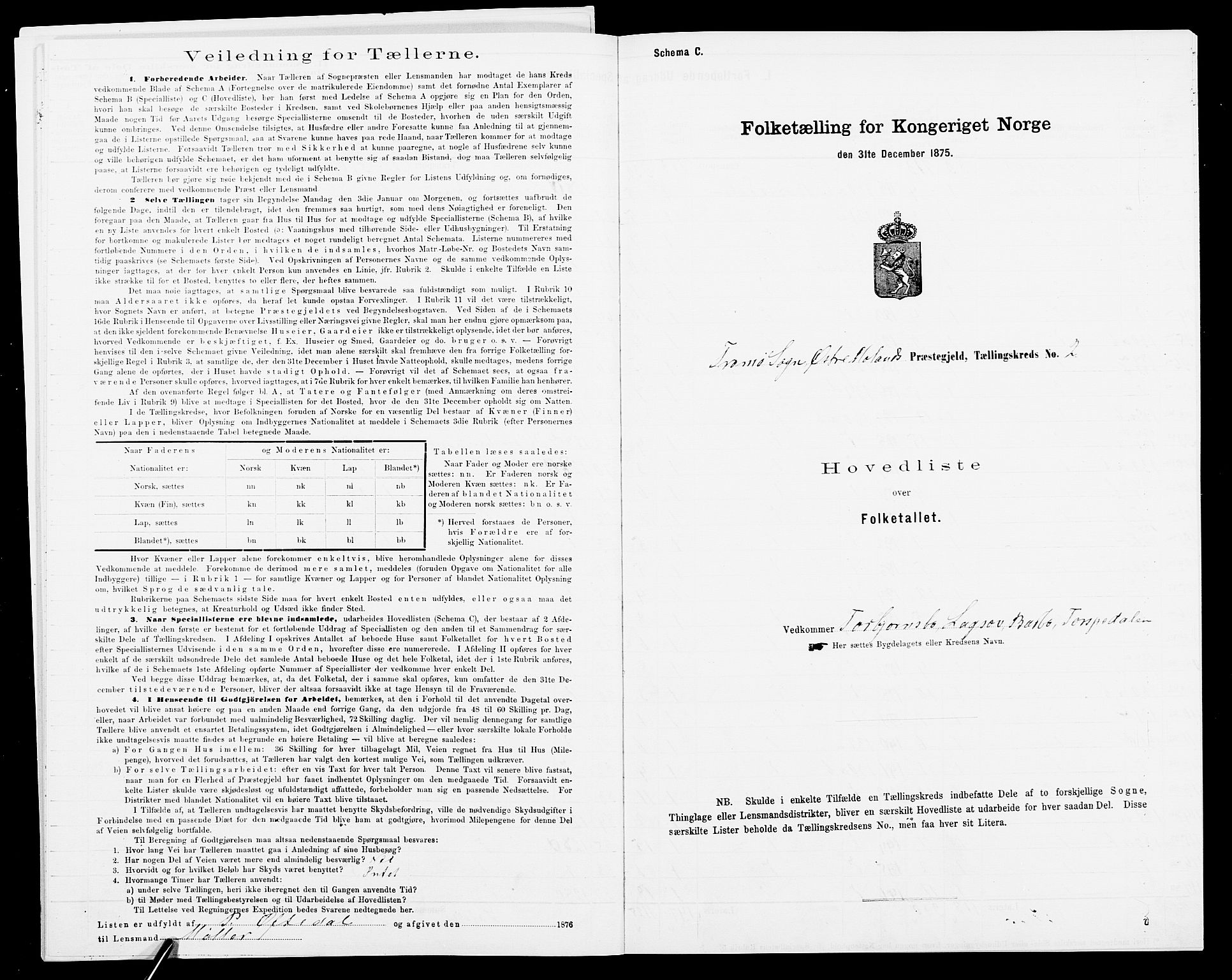 SAK, 1875 census for 0918P Austre Moland, 1875, p. 39