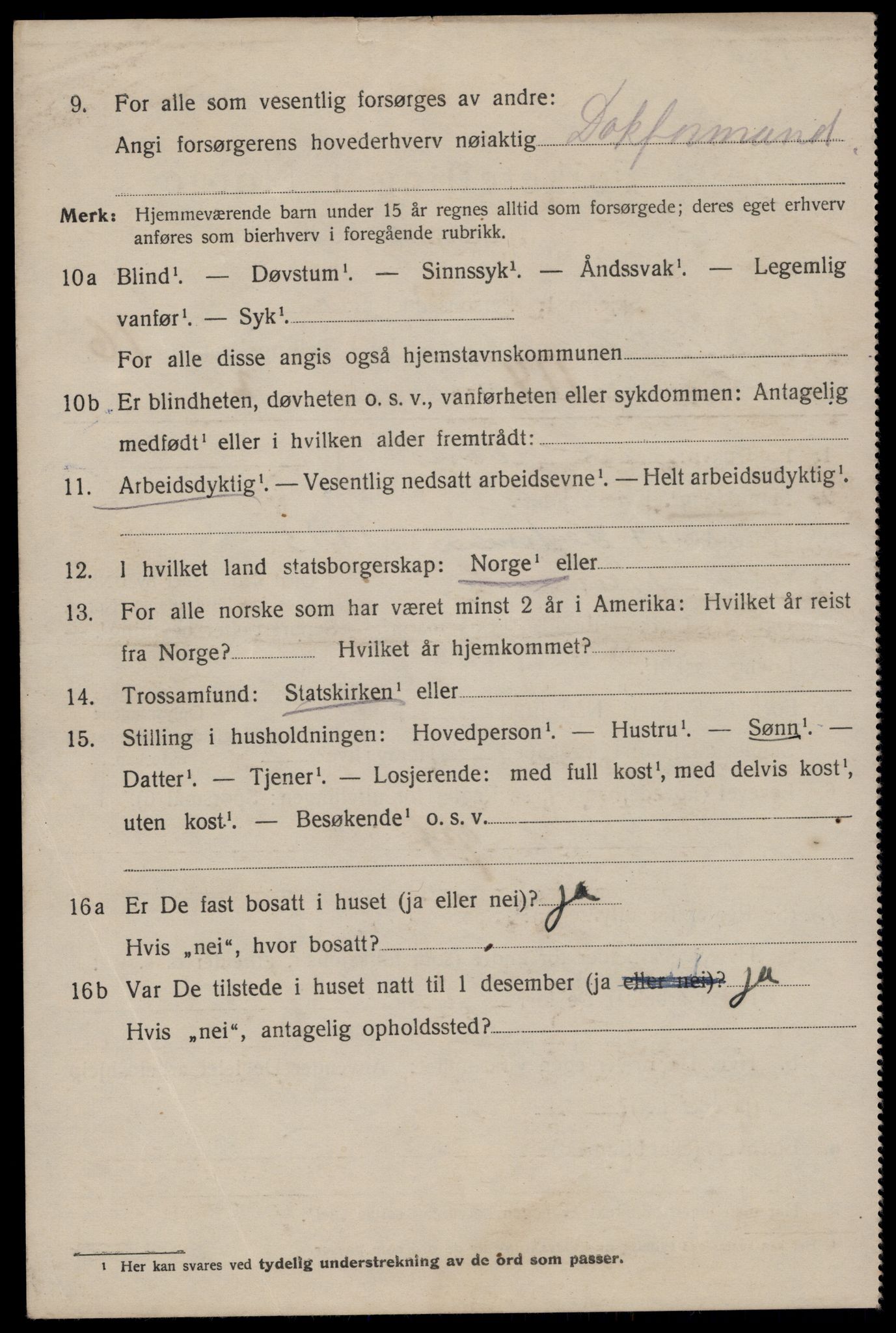 SAST, 1920 census for Stavanger, 1920, p. 65221