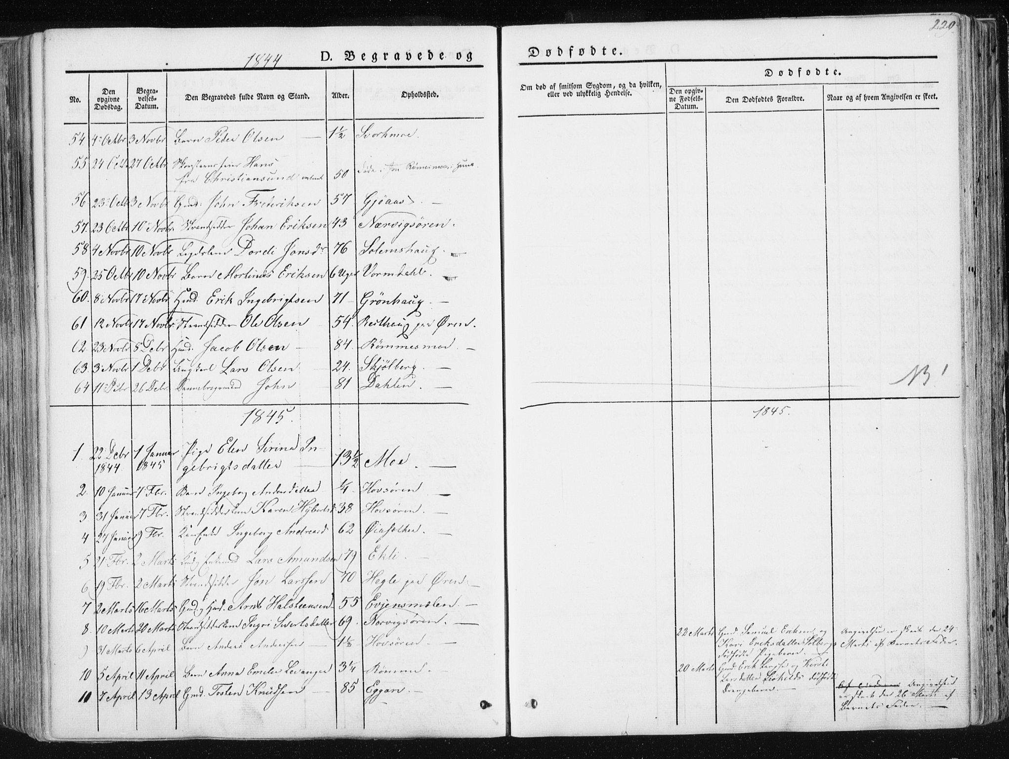 Ministerialprotokoller, klokkerbøker og fødselsregistre - Sør-Trøndelag, SAT/A-1456/668/L0805: Parish register (official) no. 668A05, 1840-1853, p. 229