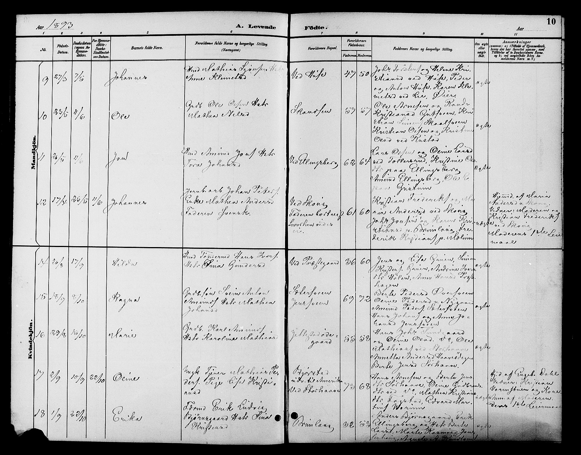 Fåberg prestekontor, AV/SAH-PREST-086/H/Ha/Hab/L0010: Parish register (copy) no. 10, 1892-1900, p. 10