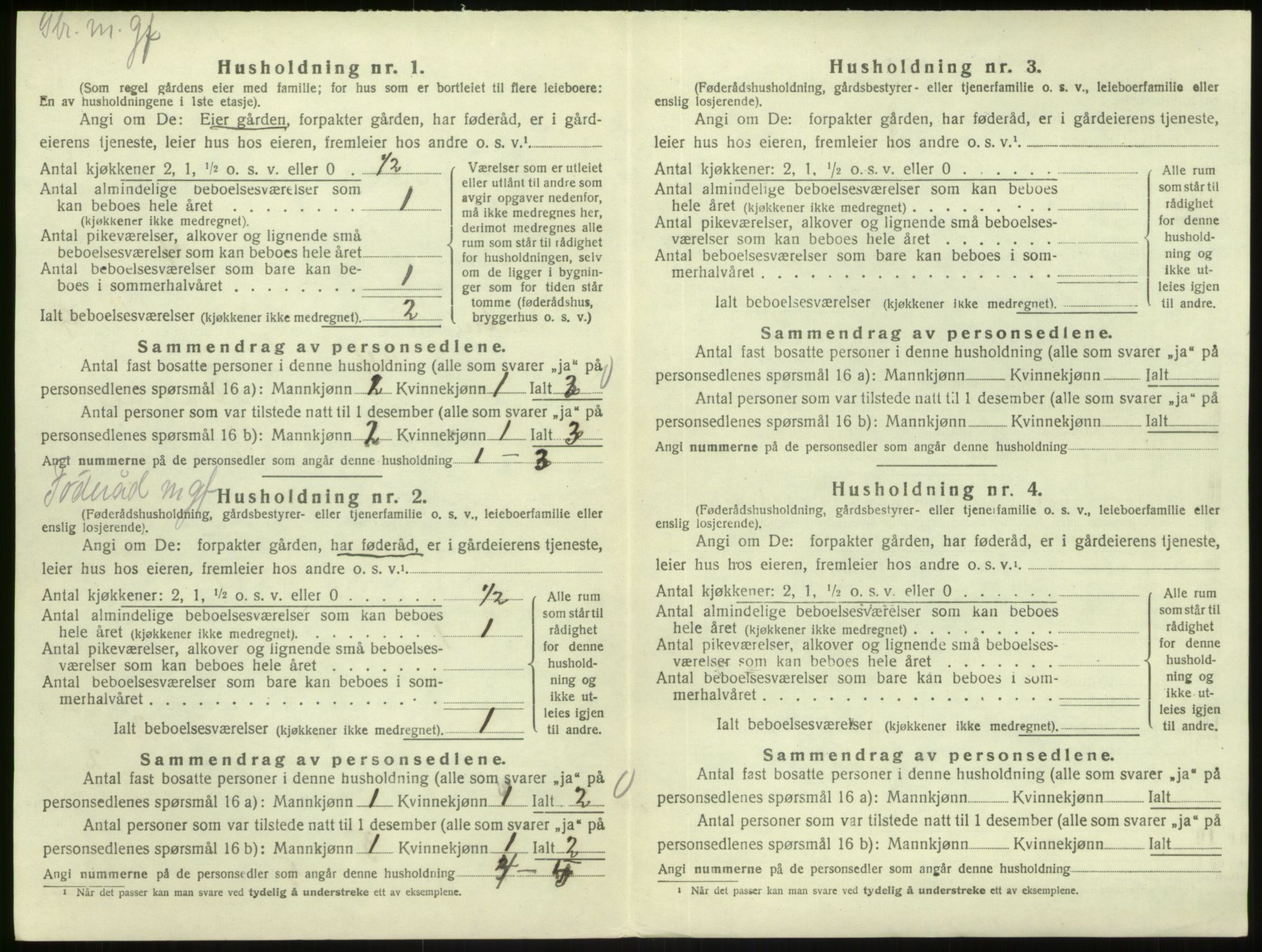 SAB, 1920 census for Austrheim, 1920, p. 428