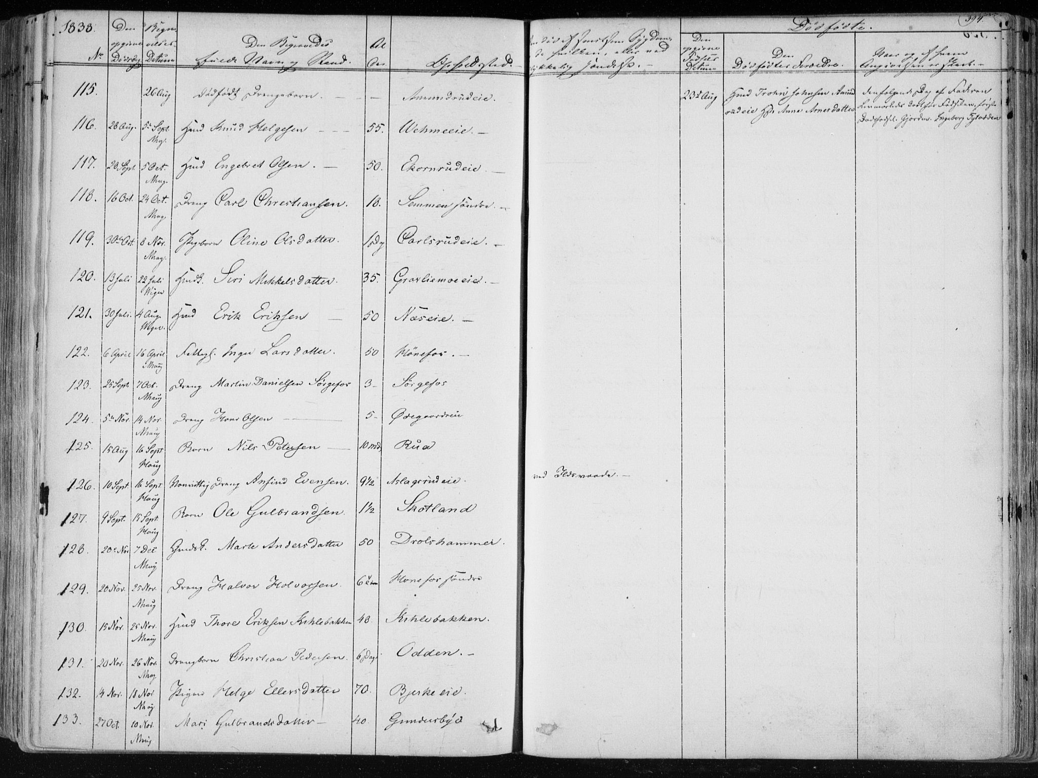 Norderhov kirkebøker, SAKO/A-237/F/Fa/L0010: Parish register (official) no. 10, 1837-1847, p. 394