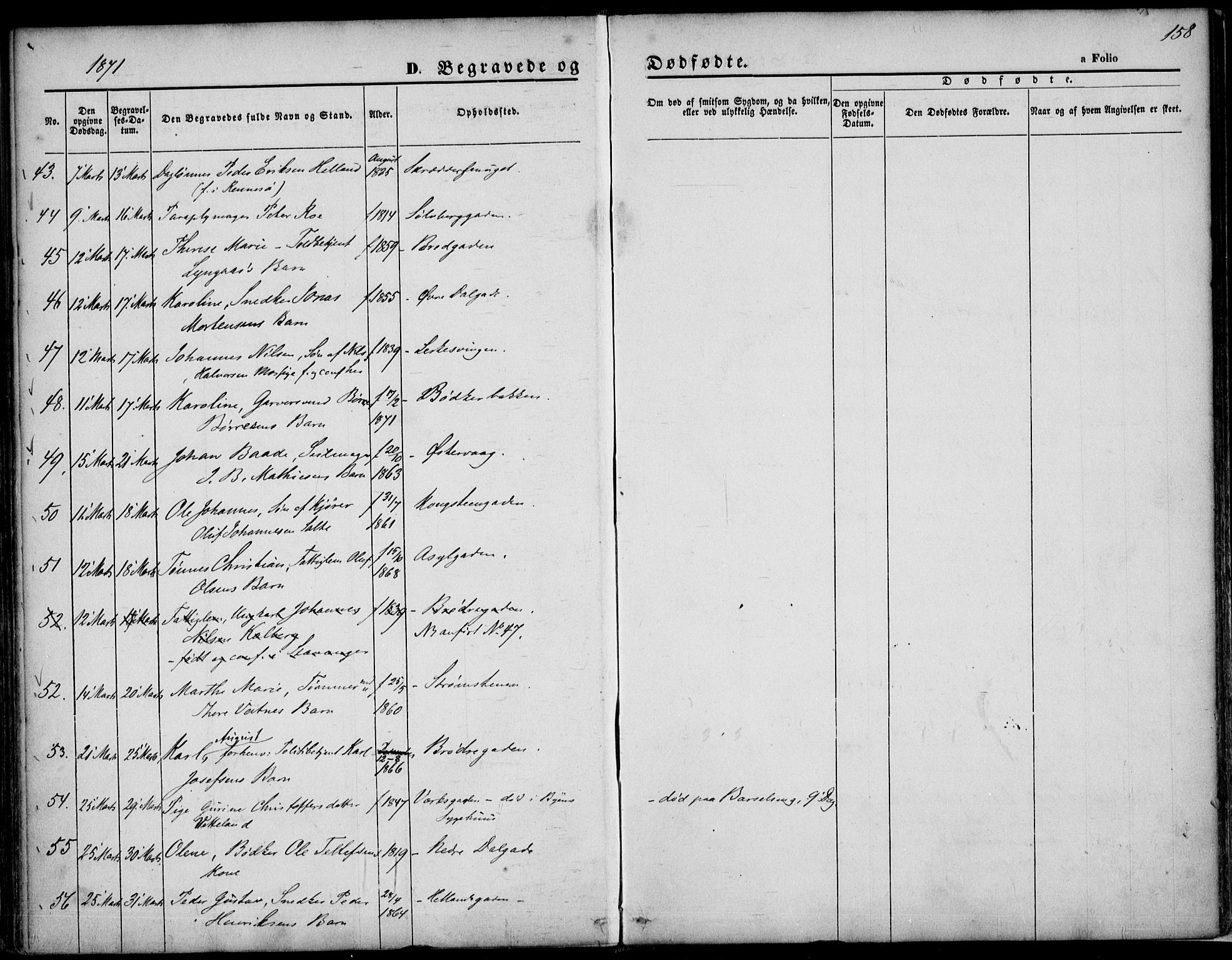 St. Petri sokneprestkontor, AV/SAST-A-101813/001/30/30BA/L0003: Parish register (official) no. A 3, 1861-1872, p. 158