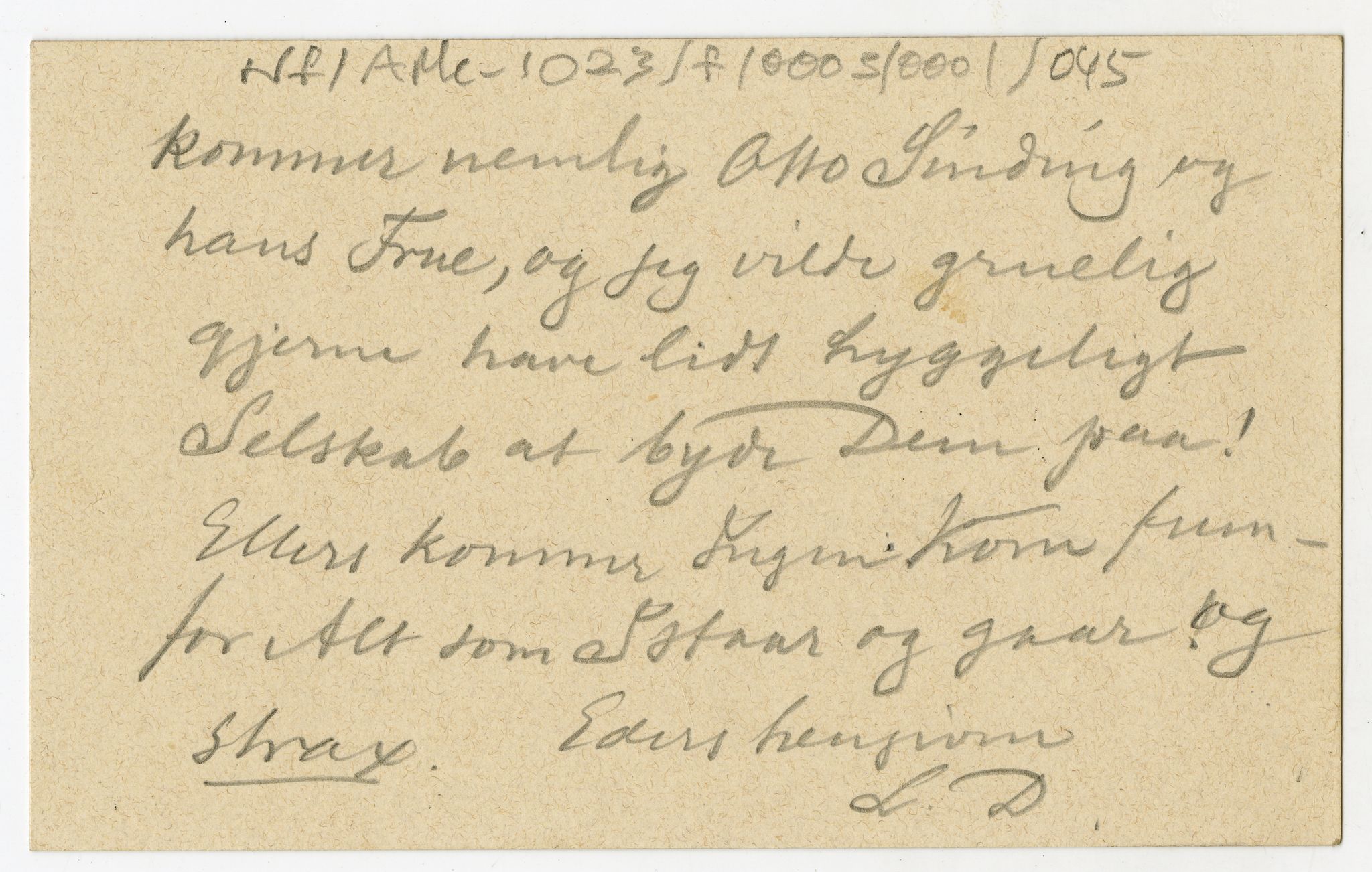 Diderik Maria Aalls brevsamling, NF/Ark-1023/F/L0003: D.M. Aalls brevsamling. D - G, 1797-1889, p. 84