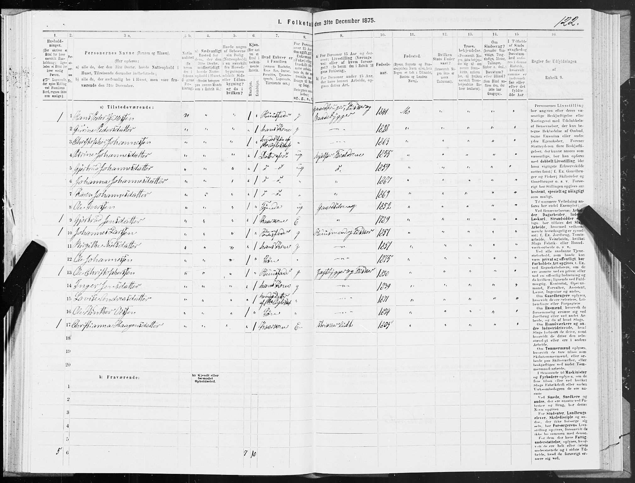 SAT, 1875 census for 1833P Mo, 1875, p. 1122