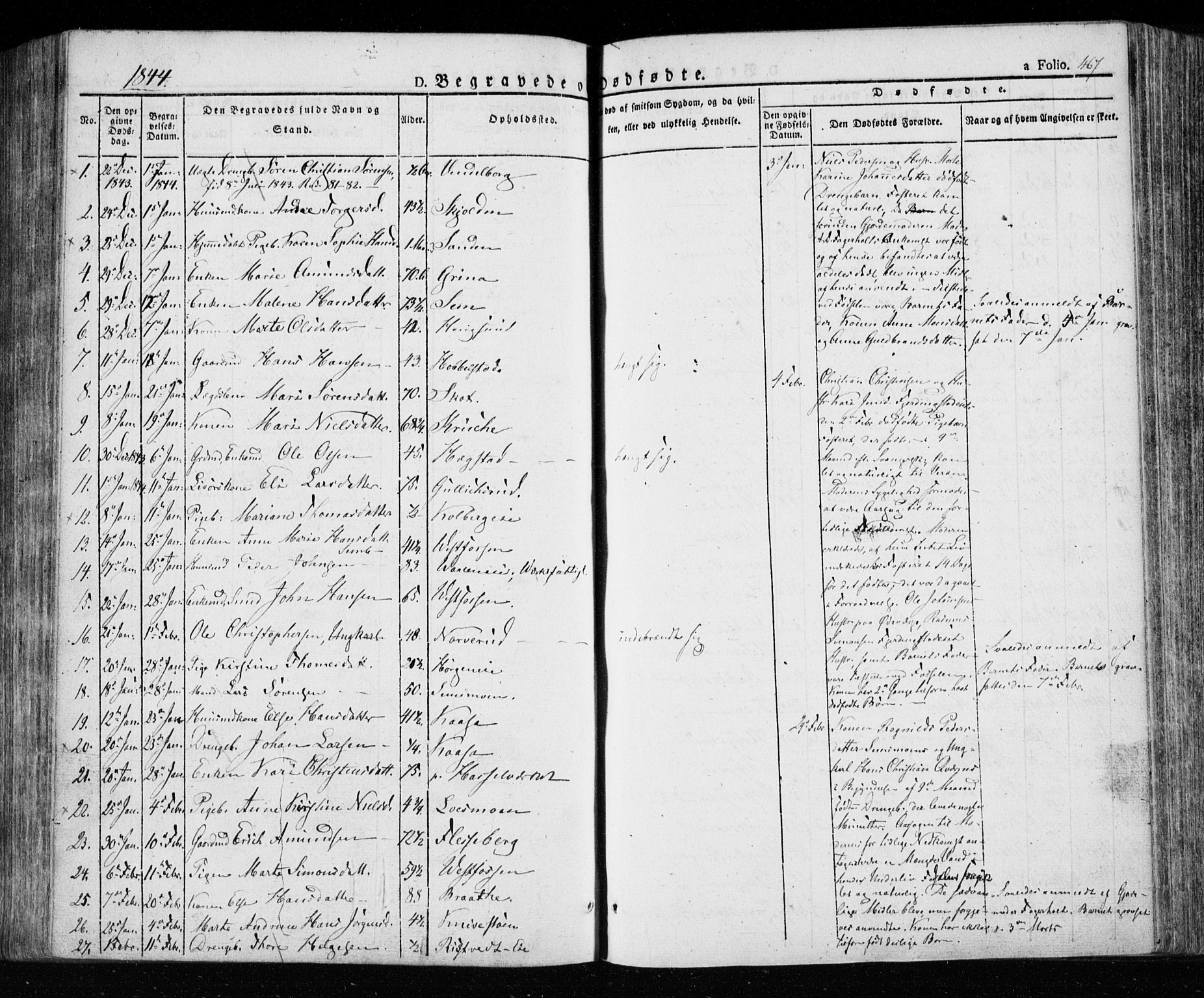Eiker kirkebøker, SAKO/A-4/F/Fa/L0013a: Parish register (official) no. I 13A, 1832-1845, p. 467