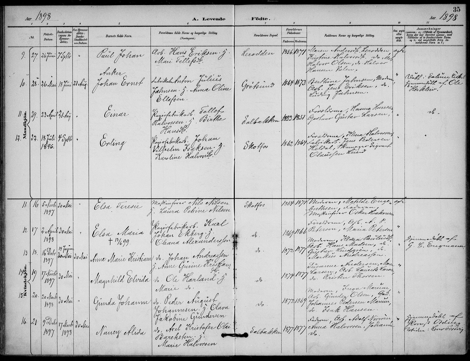 Solum kirkebøker, SAKO/A-306/F/Fb/L0002: Parish register (official) no. II 2, 1893-1901, p. 35