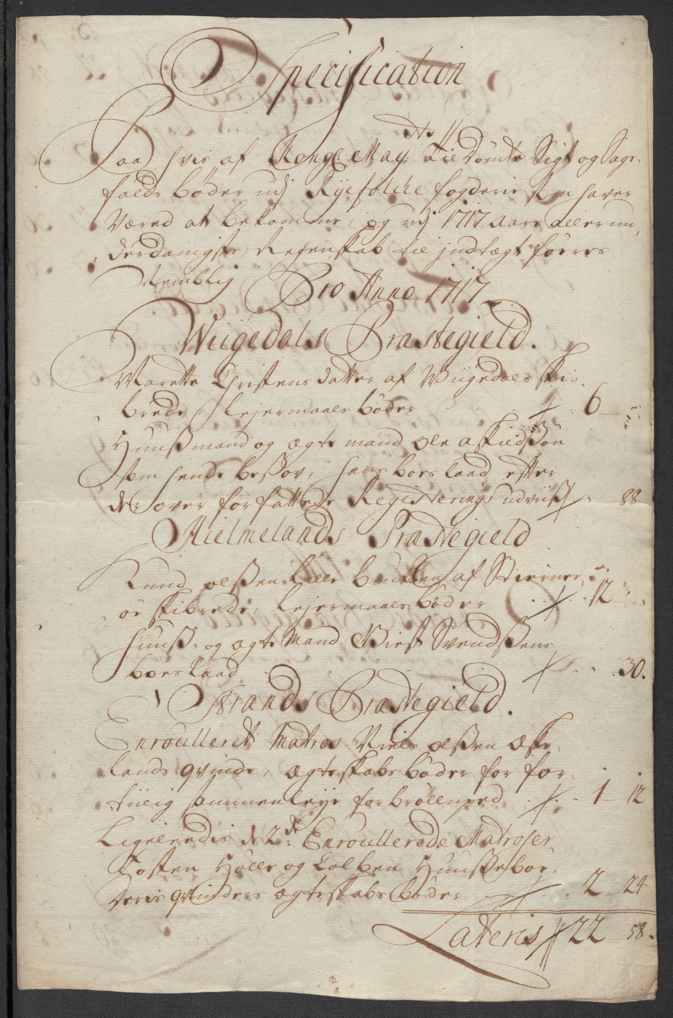Rentekammeret inntil 1814, Reviderte regnskaper, Fogderegnskap, RA/EA-4092/R47/L2870: Fogderegnskap Ryfylke, 1717, p. 305