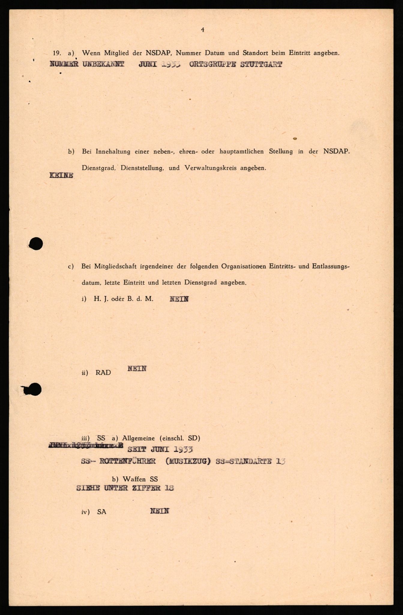 Forsvaret, Forsvarets overkommando II, AV/RA-RAFA-3915/D/Db/L0030: CI Questionaires. Tyske okkupasjonsstyrker i Norge. Tyskere., 1945-1946, p. 193