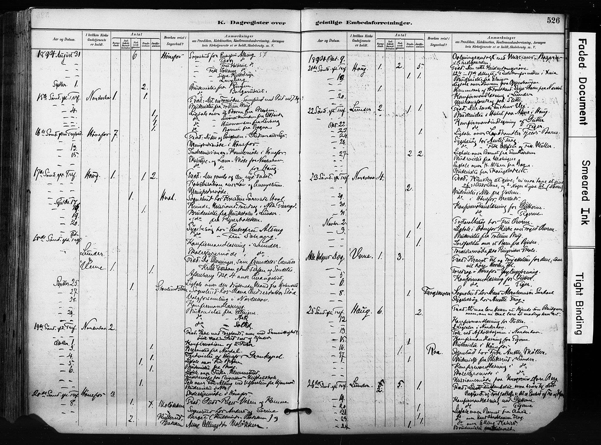 Norderhov kirkebøker, AV/SAKO-A-237/F/Fa/L0016: Parish register (official) no. 16, 1885-1902, p. 526