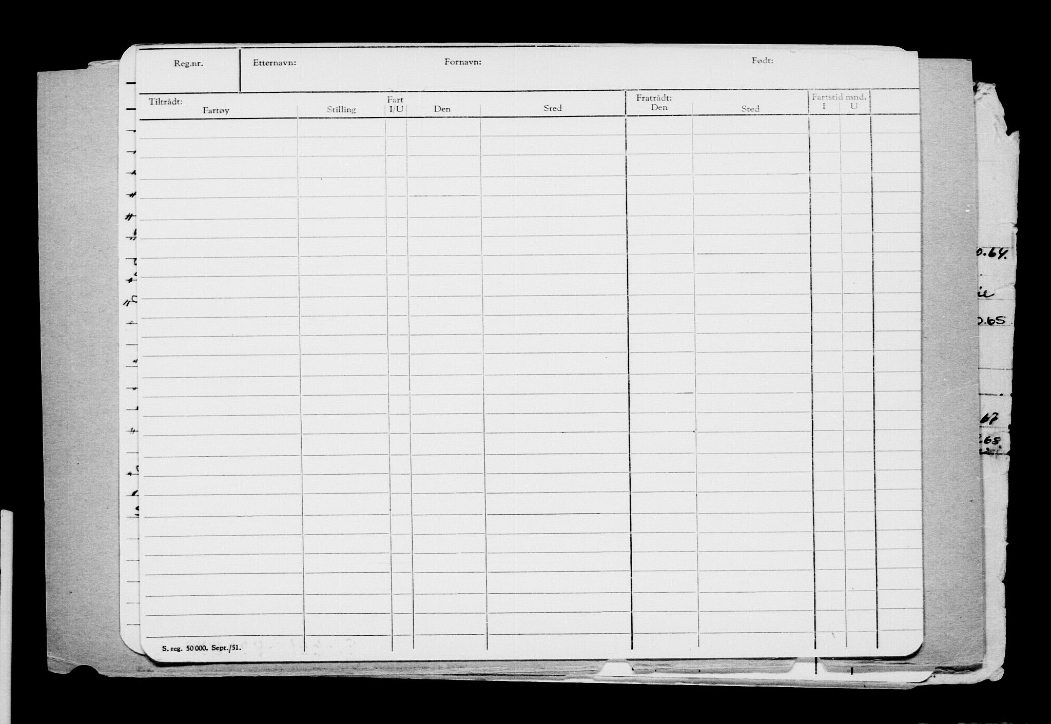 Direktoratet for sjømenn, AV/RA-S-3545/G/Gb/L0079: Hovedkort, 1908, p. 30