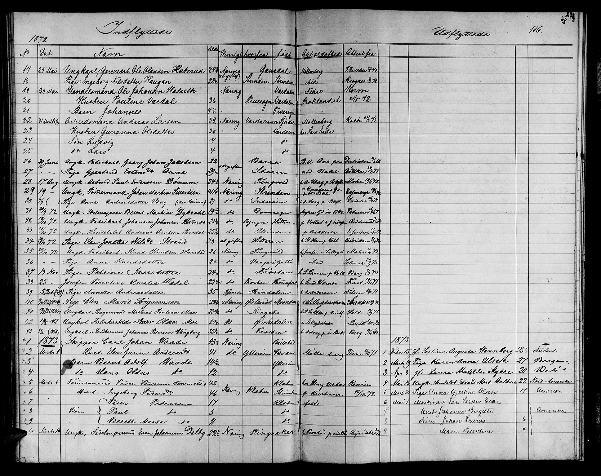 Ministerialprotokoller, klokkerbøker og fødselsregistre - Sør-Trøndelag, SAT/A-1456/604/L0221: Parish register (copy) no. 604C04, 1870-1885, p. 116