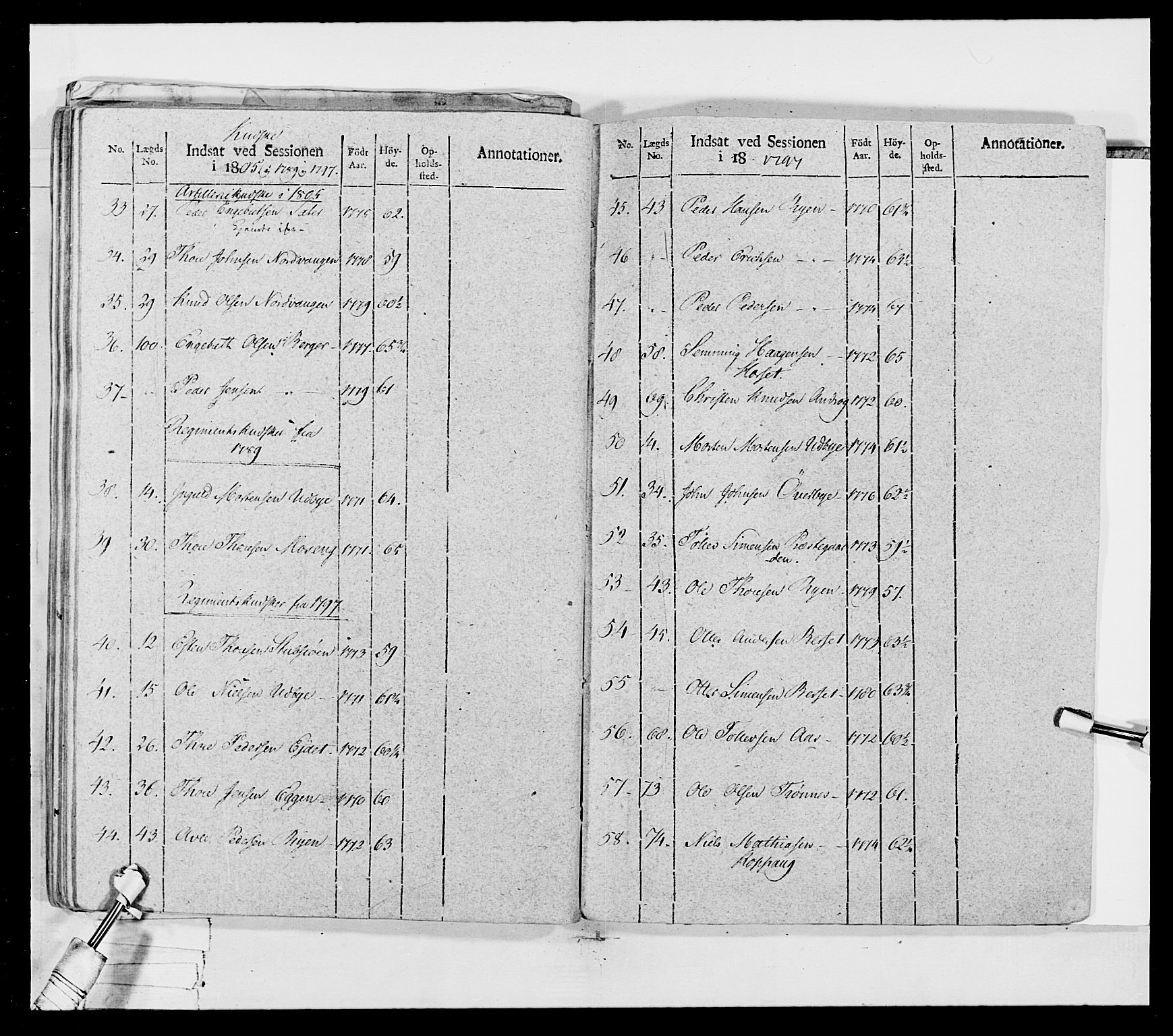 Generalitets- og kommissariatskollegiet, Det kongelige norske kommissariatskollegium, AV/RA-EA-5420/E/Eh/L0027: Skiløperkompaniene, 1812-1832, p. 490