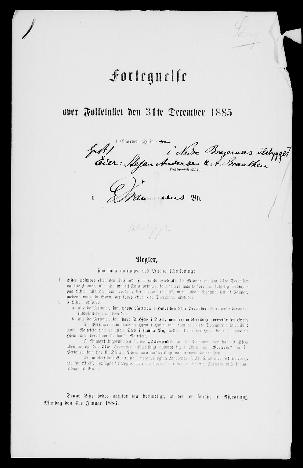 SAKO, 1885 census for 0602 Drammen, 1885, p. 1316