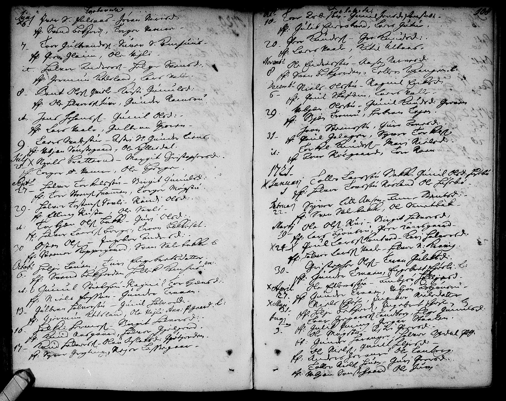Rollag kirkebøker, SAKO/A-240/F/Fa/L0002: Parish register (official) no. I 2, 1714-1742, p. 108
