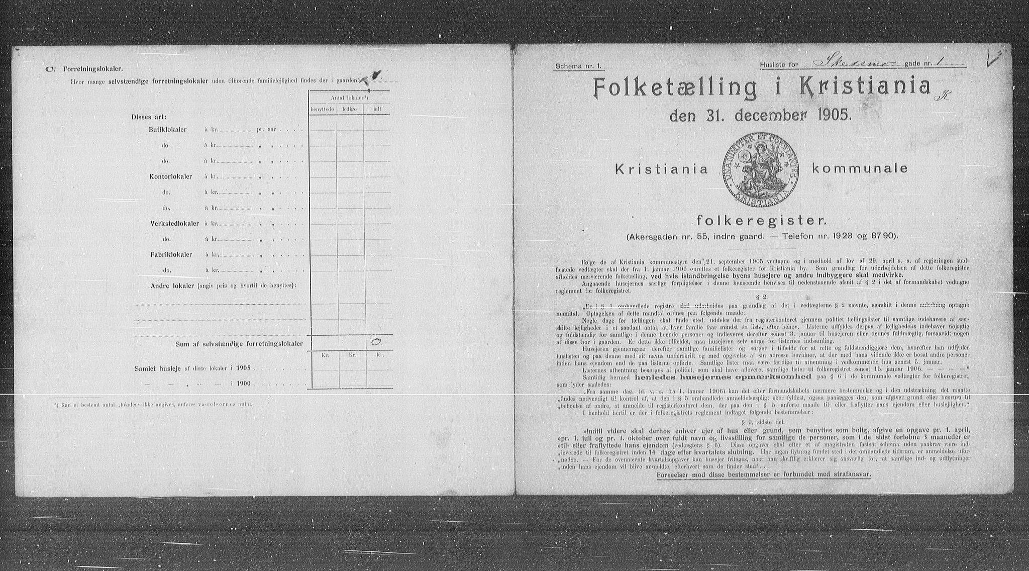OBA, Municipal Census 1905 for Kristiania, 1905, p. 49409