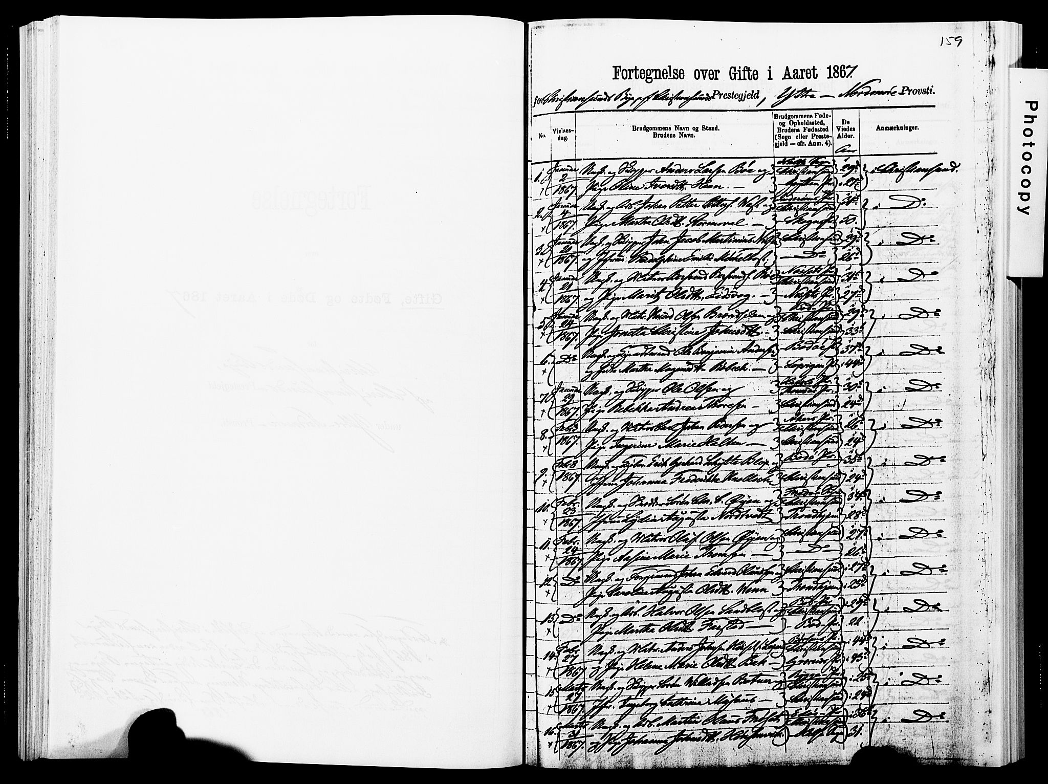 Ministerialprotokoller, klokkerbøker og fødselsregistre - Møre og Romsdal, SAT/A-1454/572/L0857: Parish register (official) no. 572D01, 1866-1872, p. 159