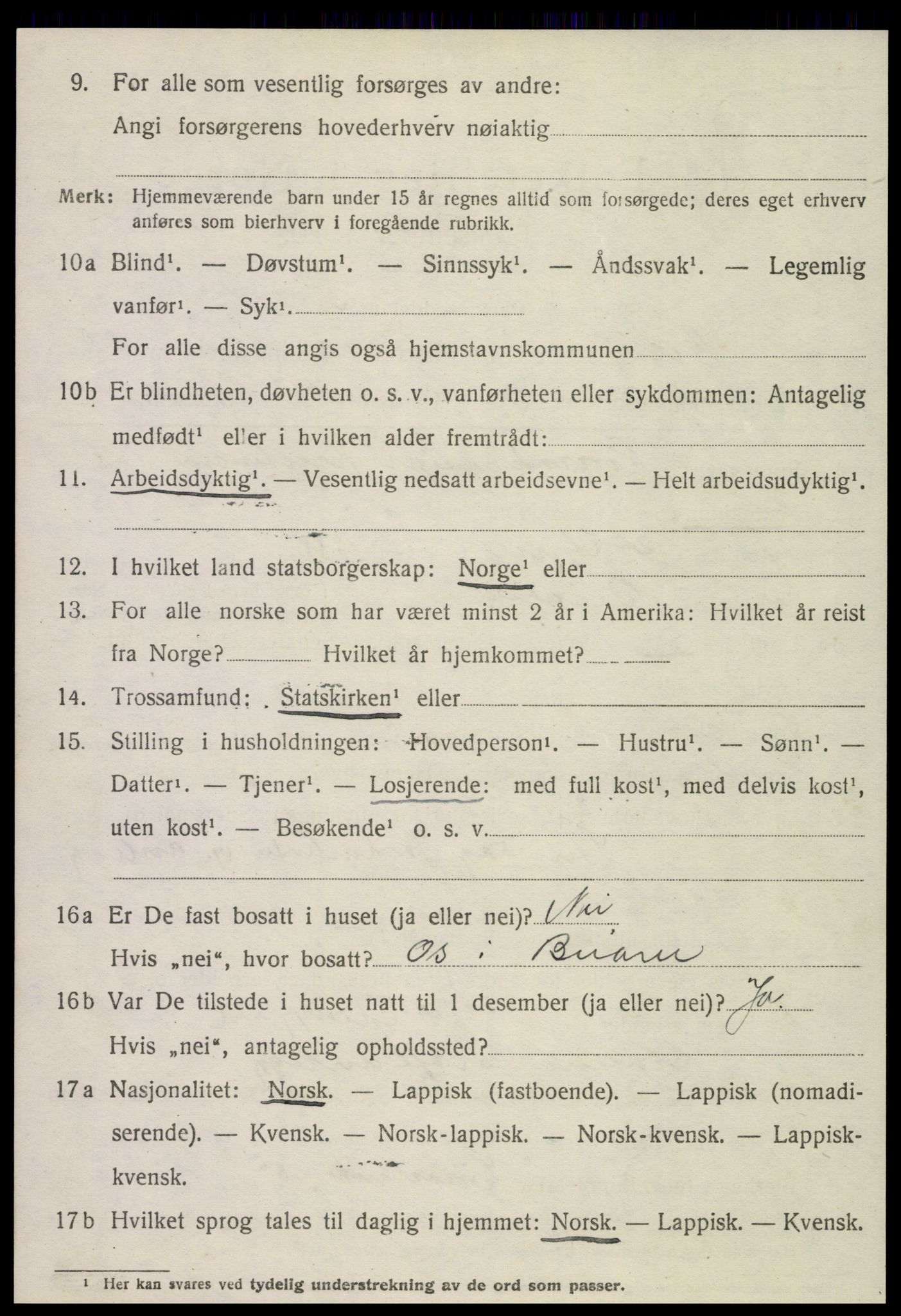 SAT, 1920 census for Meløy, 1920, p. 6834