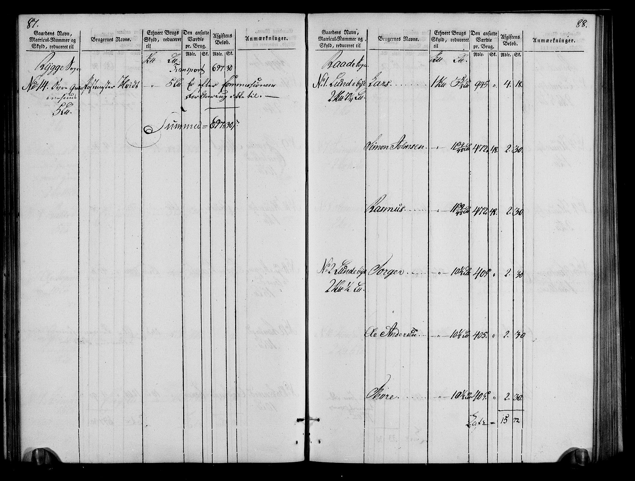 Rentekammeret inntil 1814, Realistisk ordnet avdeling, RA/EA-4070/N/Ne/Nea/L0009: Moss, Tune og Veme fogderi. Oppebørselsregister, 1803-1804, p. 46