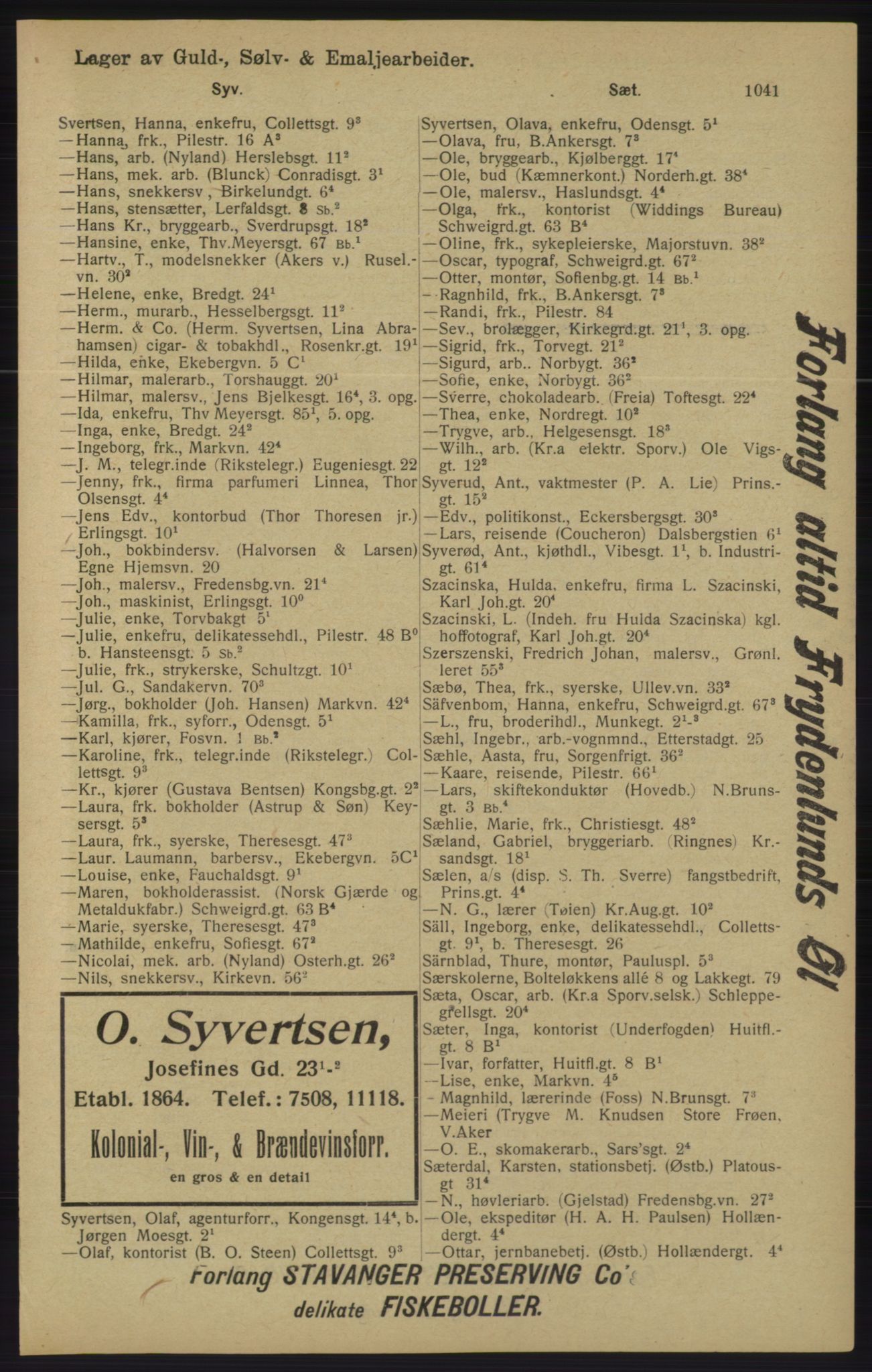 Kristiania/Oslo adressebok, PUBL/-, 1913, p. 1053