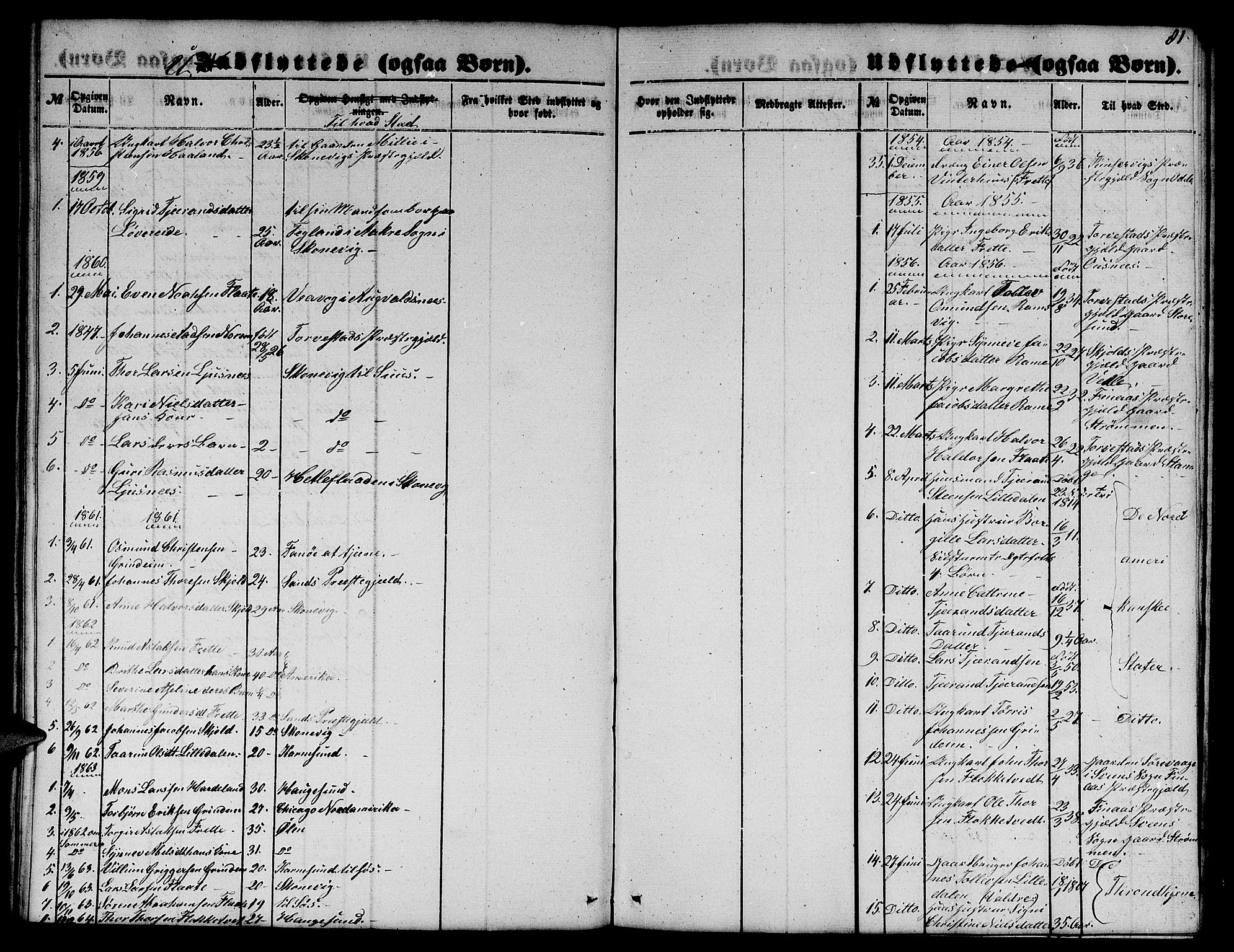 Etne sokneprestembete, SAB/A-75001/H/Hab: Parish register (copy) no. C 2, 1851-1865, p. 81