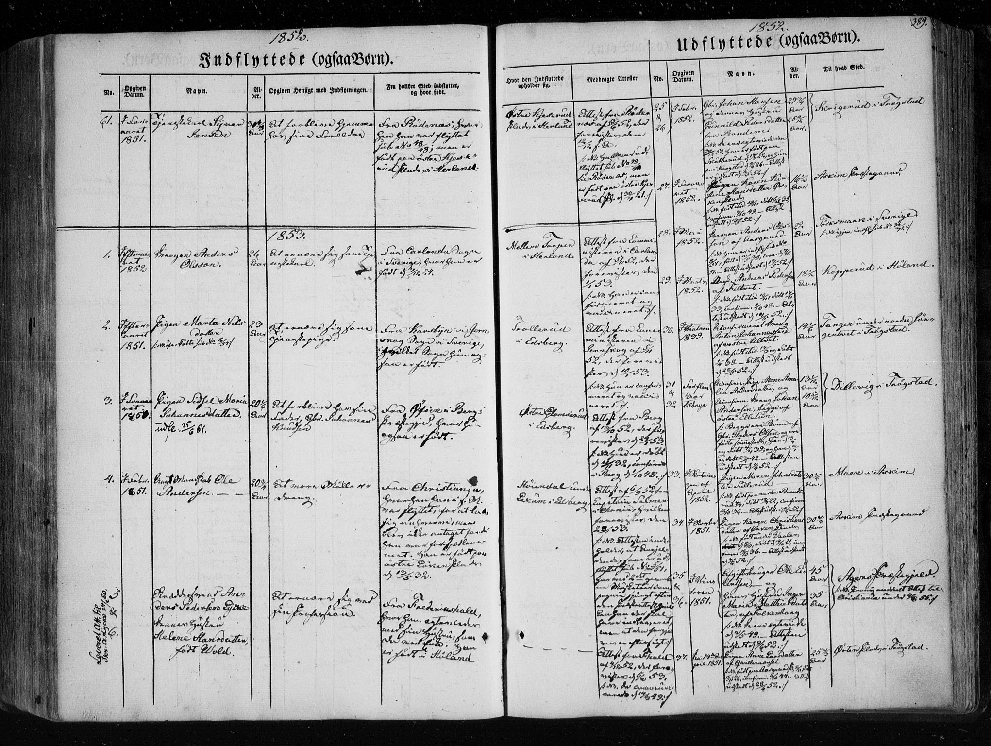 Eidsberg prestekontor Kirkebøker, SAO/A-10905/F/Fa/L0009: Parish register (official) no. I 9, 1849-1856, p. 389