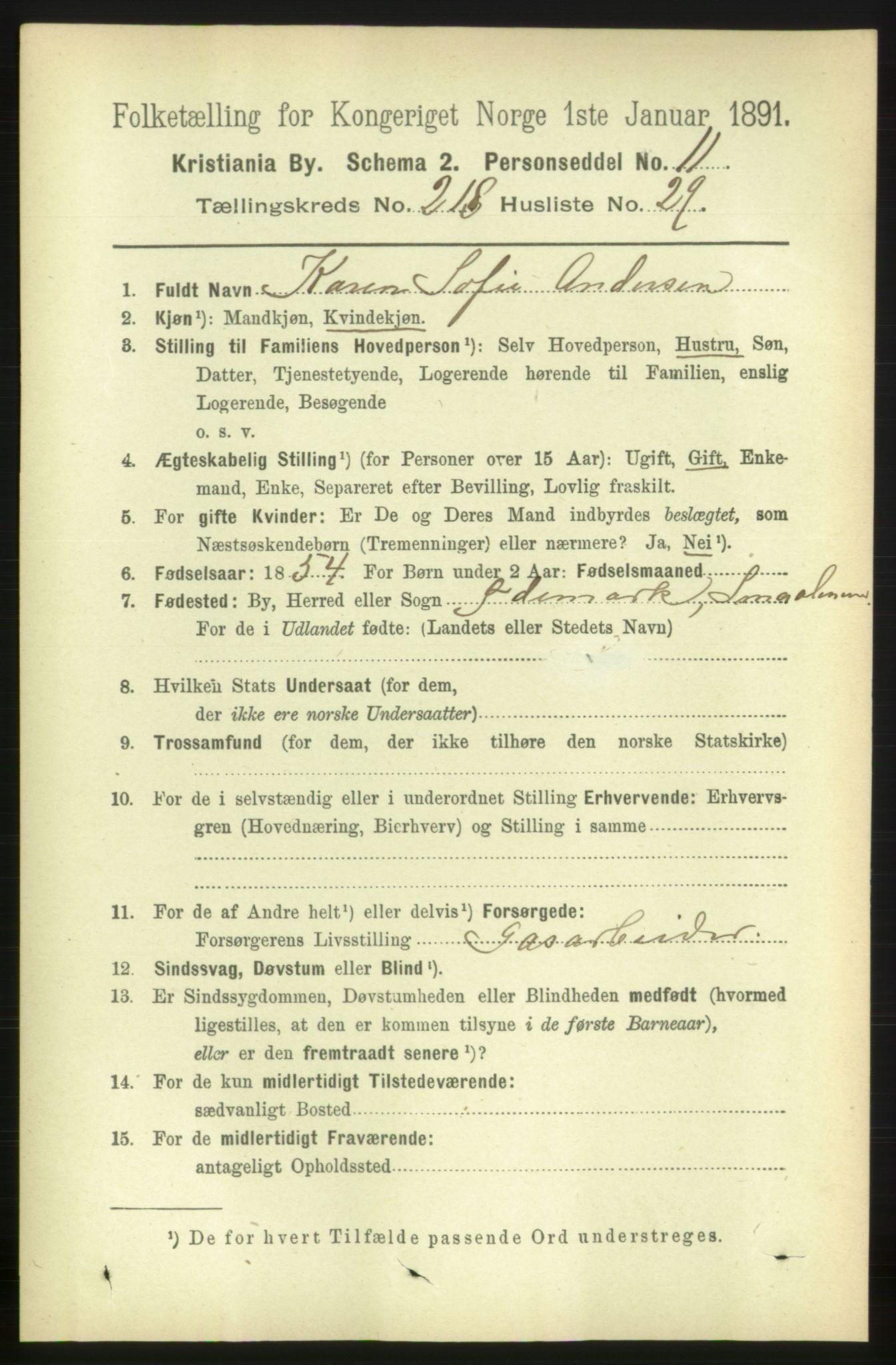 RA, 1891 census for 0301 Kristiania, 1891, p. 129737