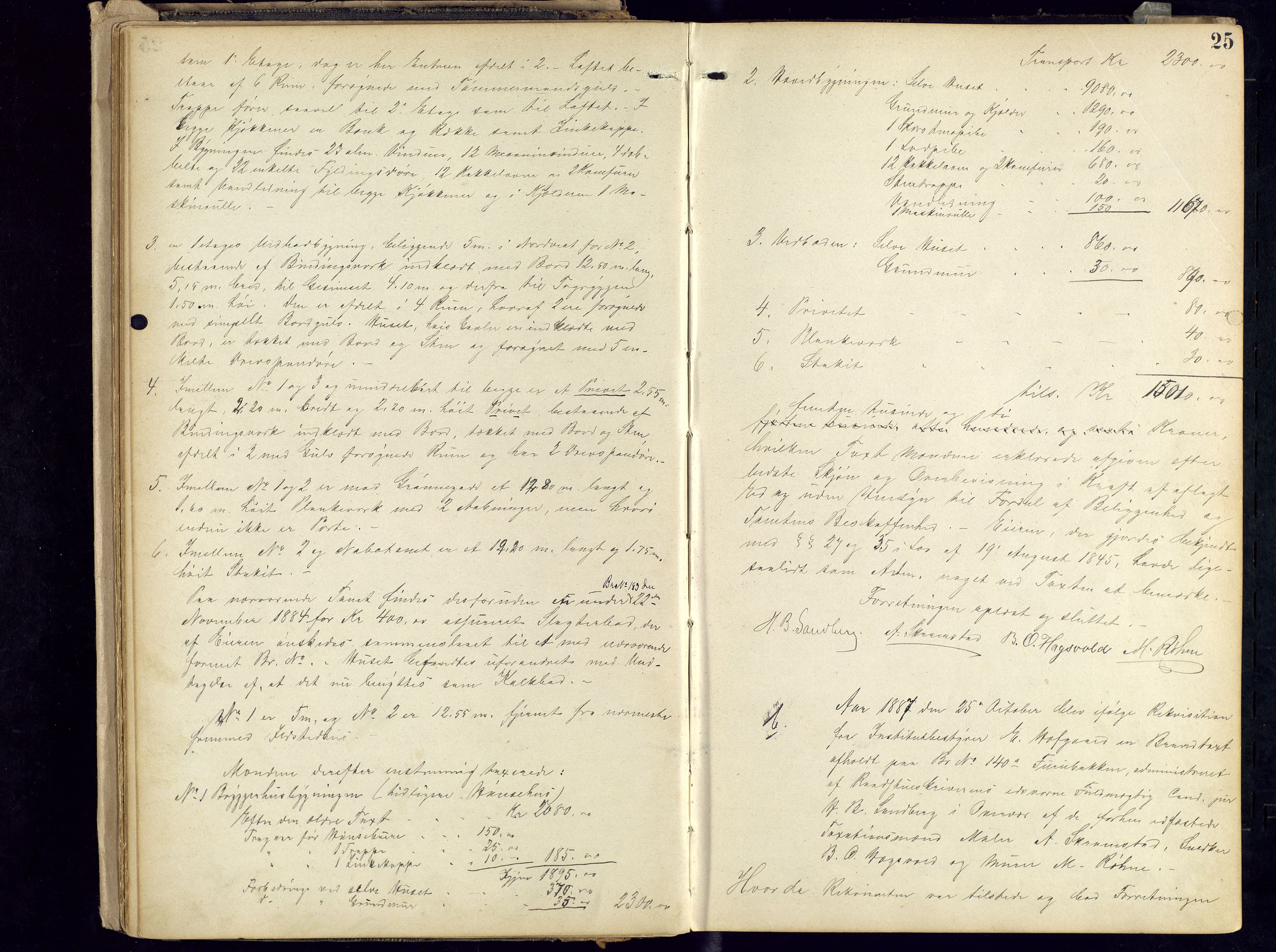Norges Brannkasse, Hamar, AV/SAH-NBRANH-006/F/Fa/L0003: Branntakstprotokoll, 1886-1897, p. 24b-25a