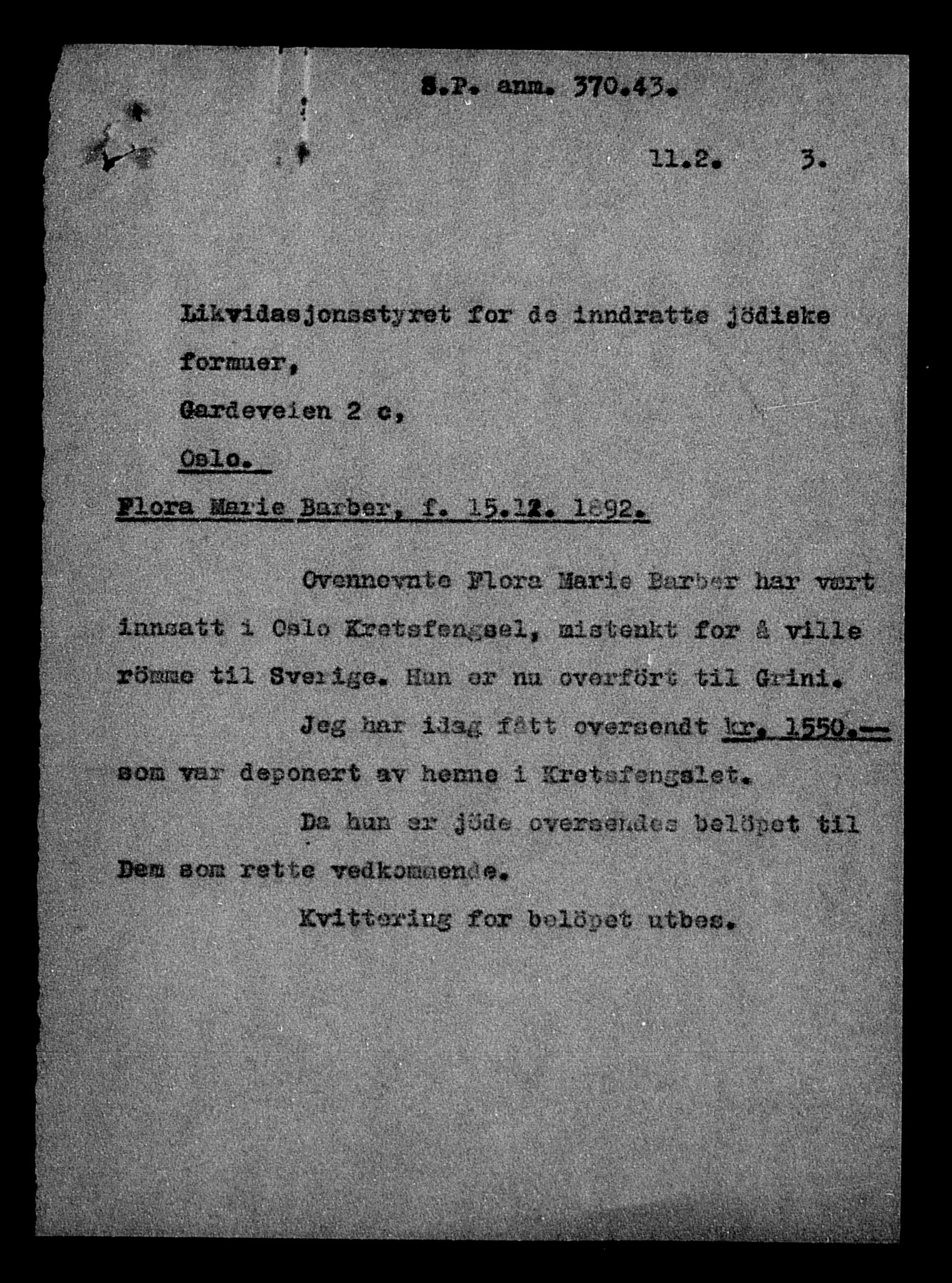 Justisdepartementet, Tilbakeføringskontoret for inndratte formuer, RA/S-1564/H/Hc/Hcc/L0918: --, 1945-1947, p. 199