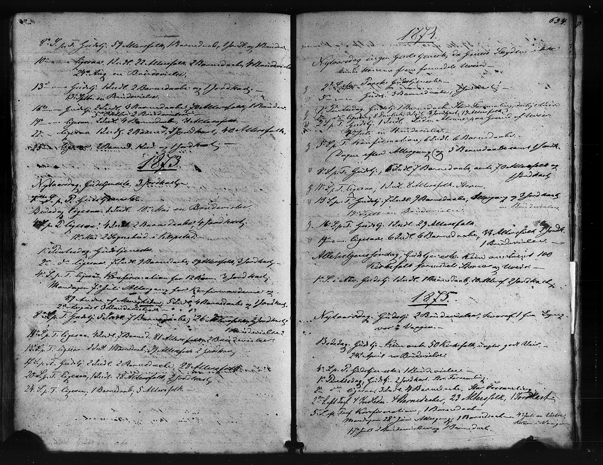 Ministerialprotokoller, klokkerbøker og fødselsregistre - Nordland, SAT/A-1459/876/L1095: Parish register (official) no. 876A01, 1863-1885, p. 634