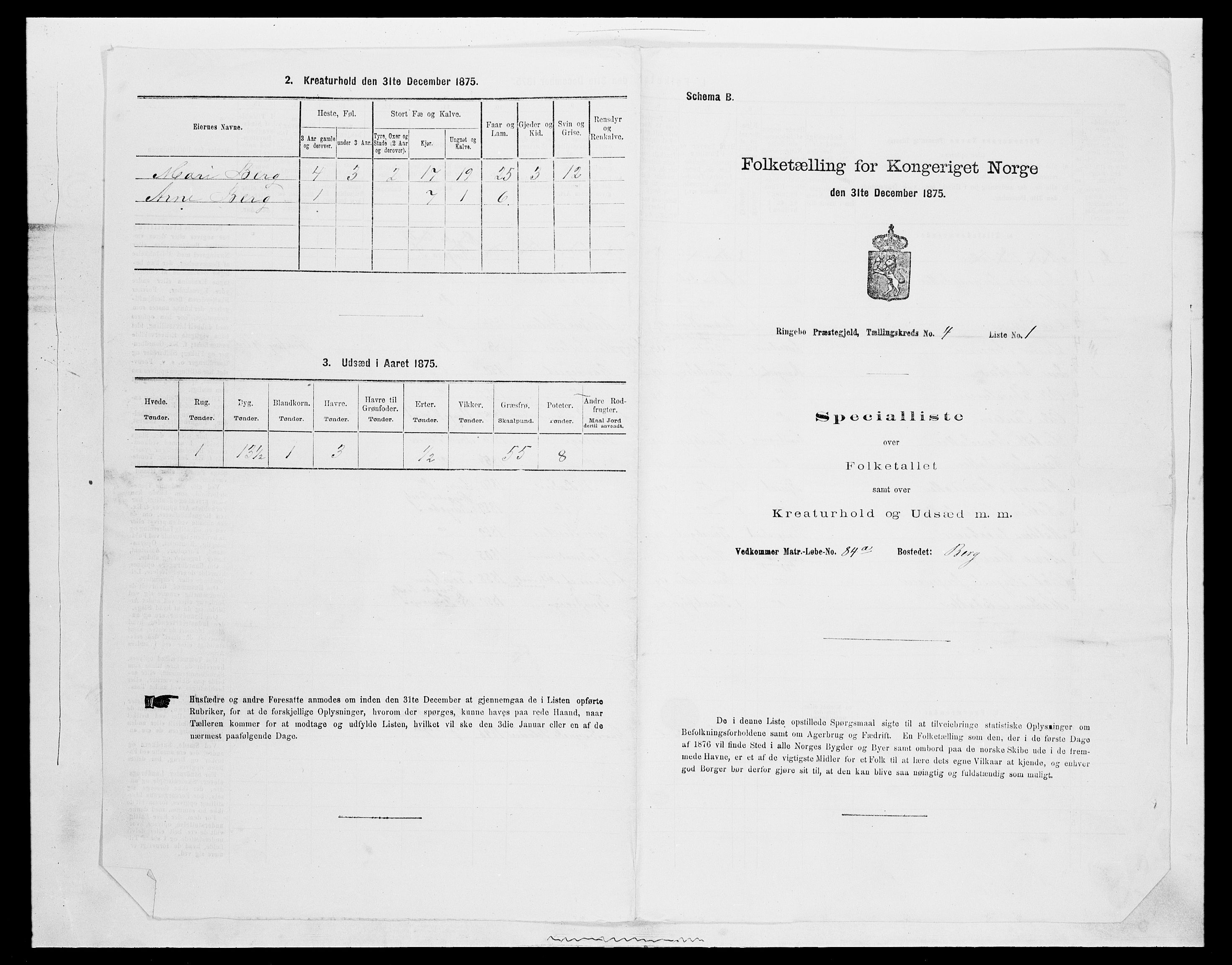 SAH, 1875 census for 0520P Ringebu, 1875, p. 547