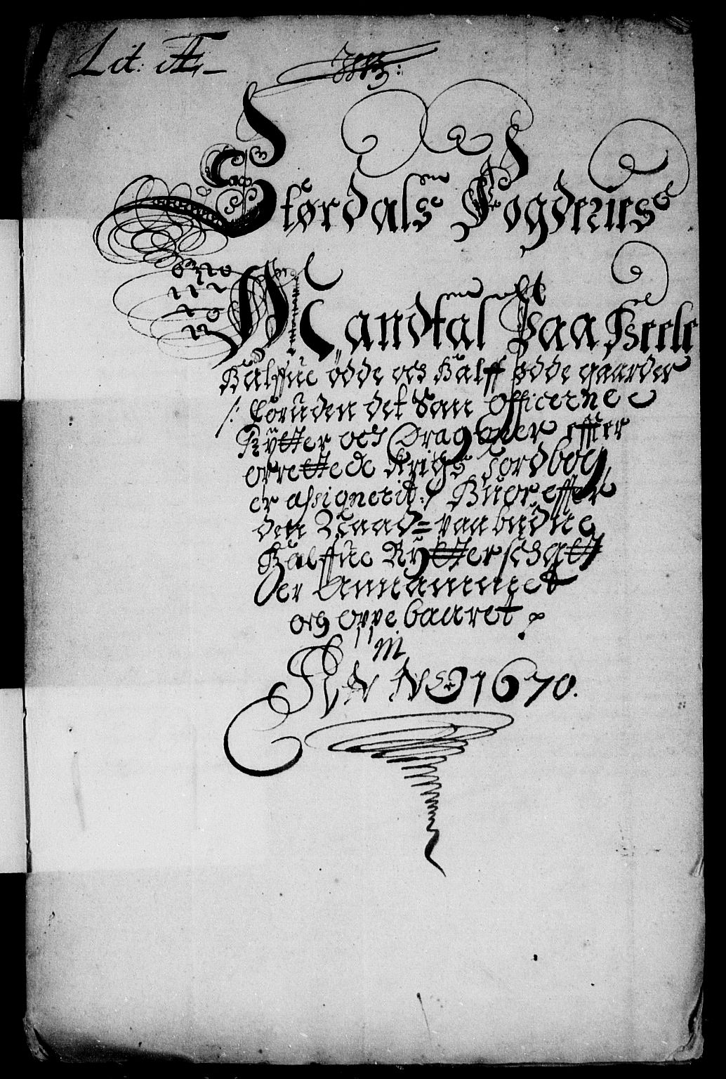 Rentekammeret inntil 1814, Reviderte regnskaper, Stiftamtstueregnskaper, Trondheim stiftamt og Nordland amt, AV/RA-EA-6044/R/Rd/L0030: Trondheim stiftamt, 1670