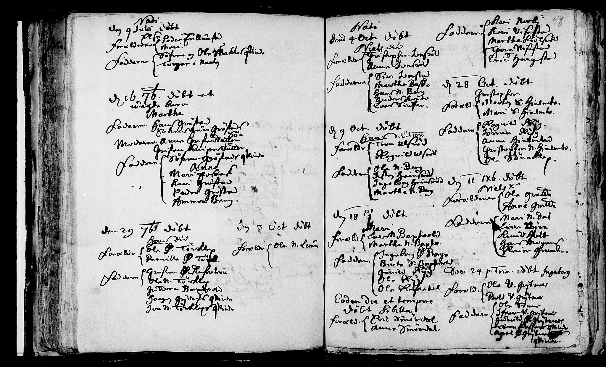 Våle kirkebøker, SAKO/A-334/F/Fa/L0001: Parish register (official) no. I 1, 1693-1704, p. 48