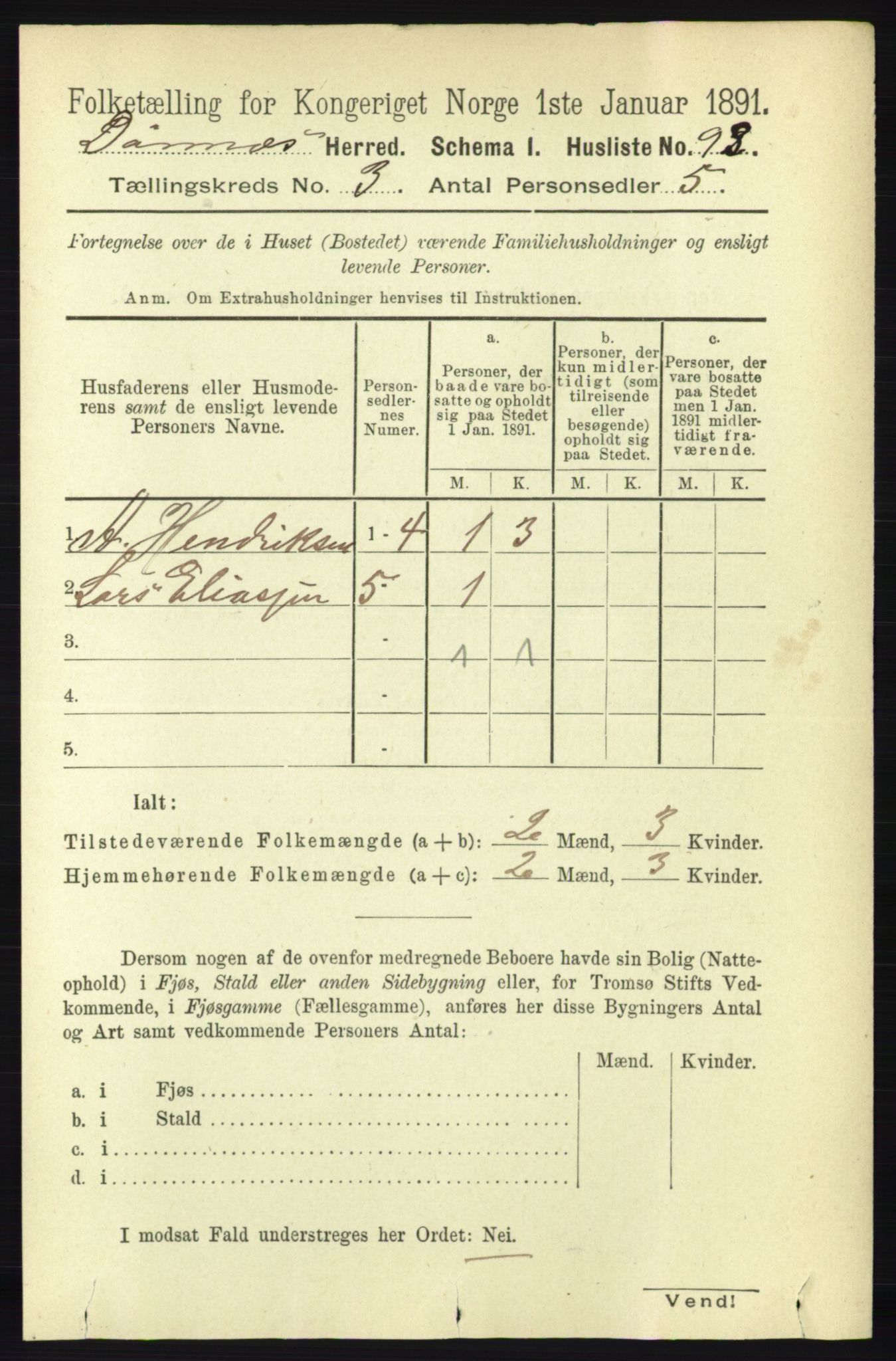 RA, 1891 census for 1827 Dønnes, 1891, p. 1251