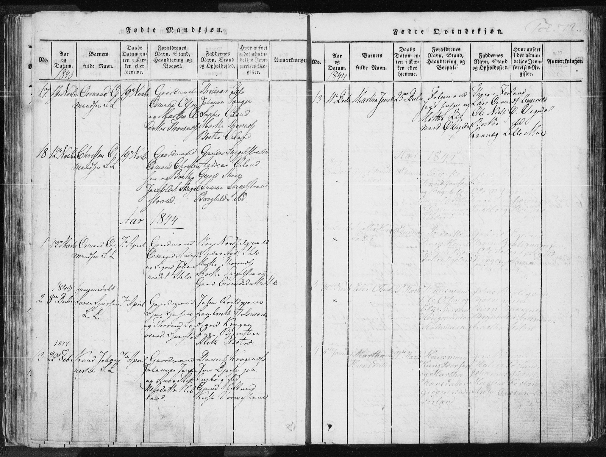 Vikedal sokneprestkontor, SAST/A-101840/01/IV: Parish register (official) no. A 3, 1817-1850, p. 72