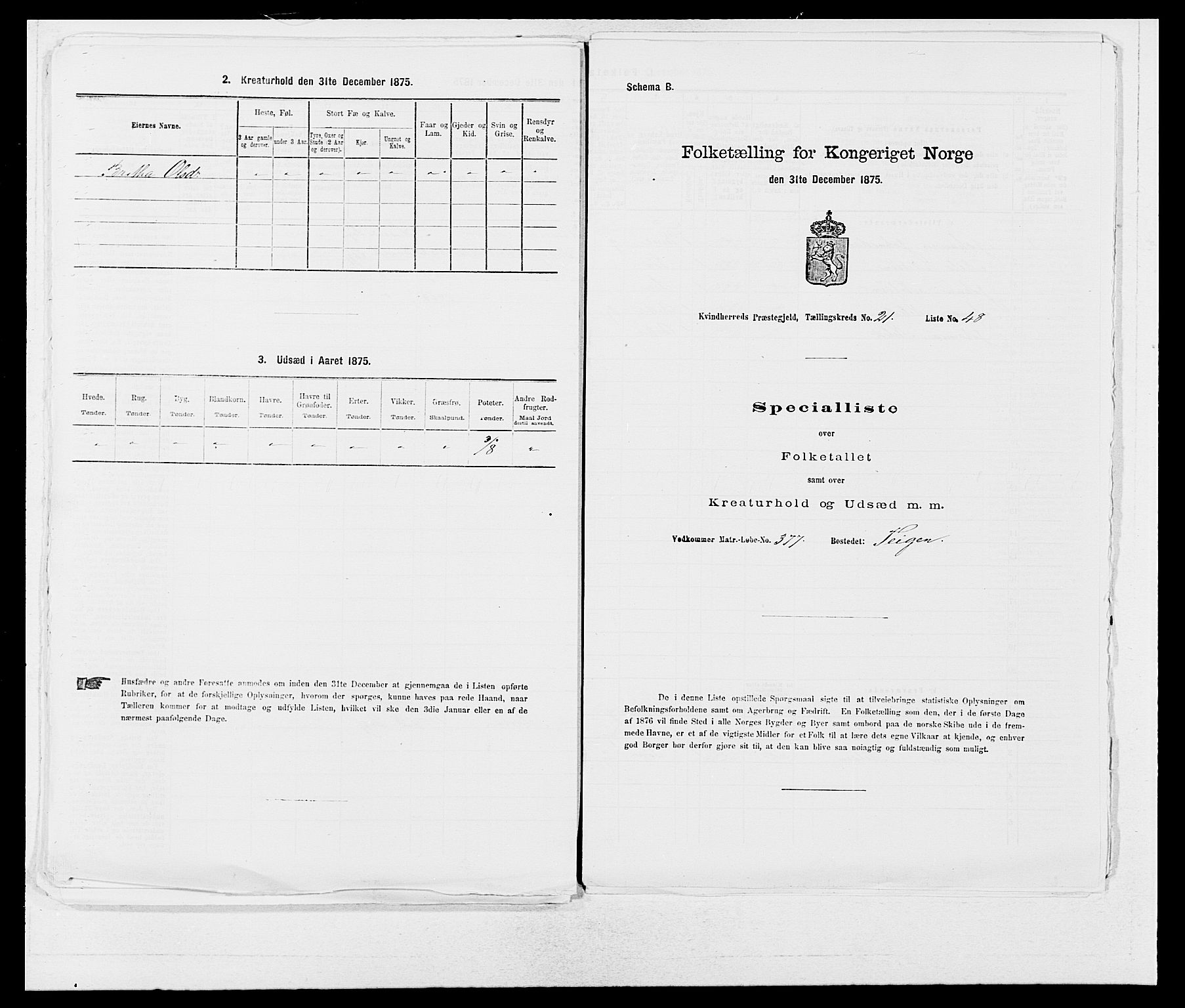 SAB, 1875 census for 1224P Kvinnherad, 1875, p. 1449