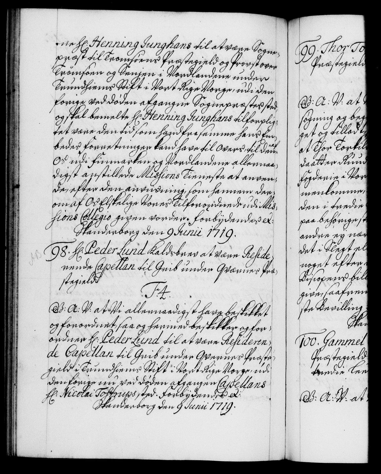 Danske Kanselli 1572-1799, AV/RA-EA-3023/F/Fc/Fca/Fcaa/L0022: Norske registre, 1716-1719, p. 515b