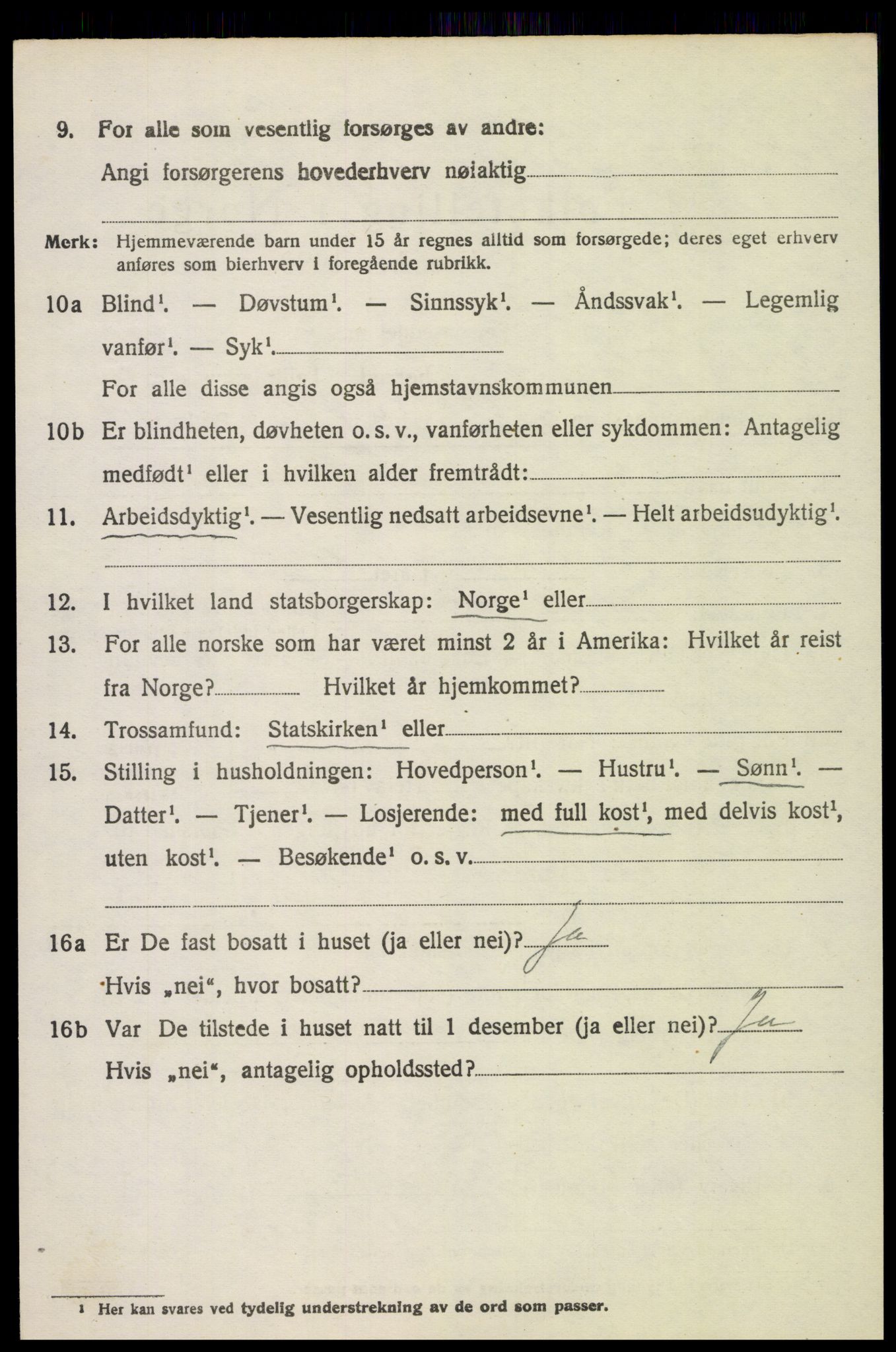 SAH, 1920 census for Vestre Toten, 1920, p. 6931