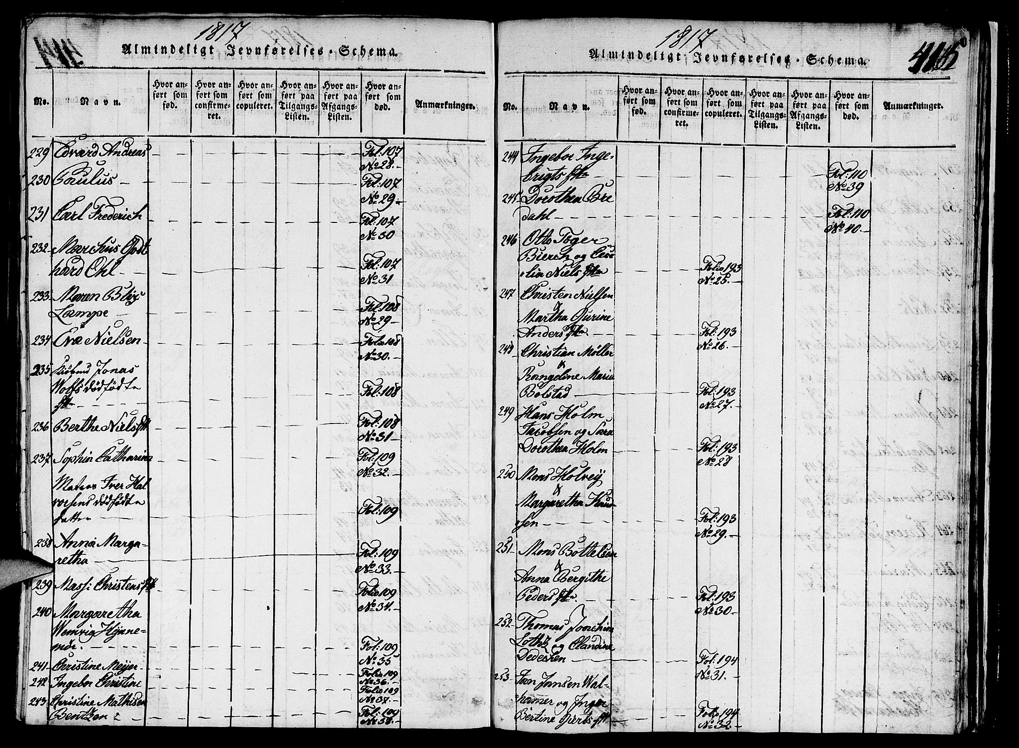 Nykirken Sokneprestembete, AV/SAB-A-77101/H/Haa/L0011: Parish register (official) no. A 11, 1816-1821, p. 415