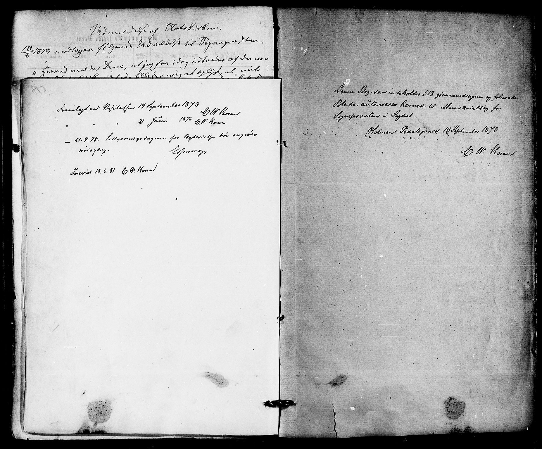 Sigdal kirkebøker, SAKO/A-245/F/Fa/L0010: Parish register (official) no. I 10 /1, 1872-1878