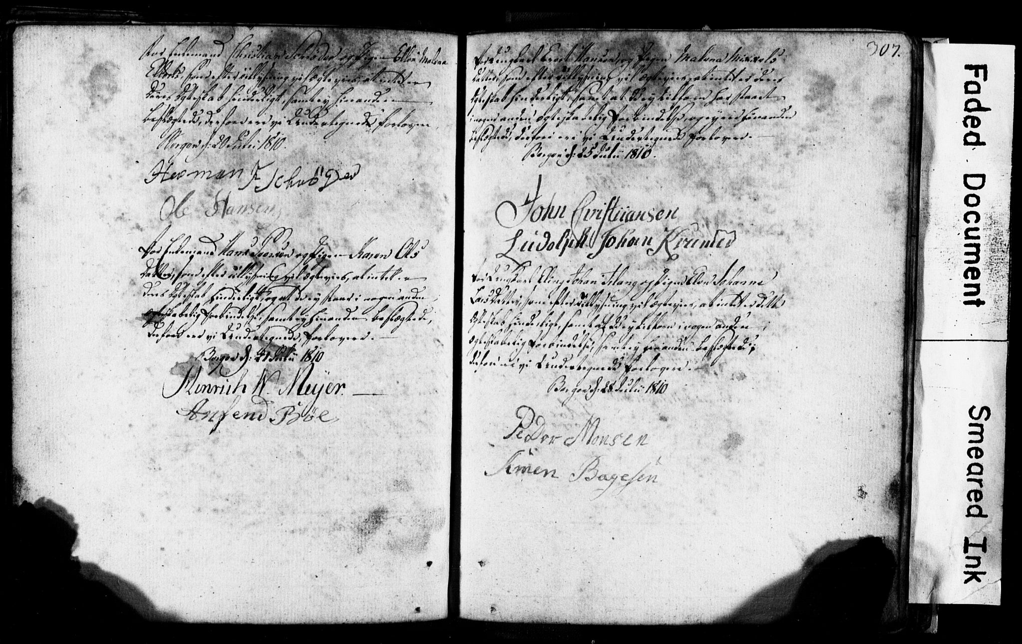 Korskirken sokneprestembete, AV/SAB-A-76101: Best man's statements no. II.5.1, 1776-1816, p. 307