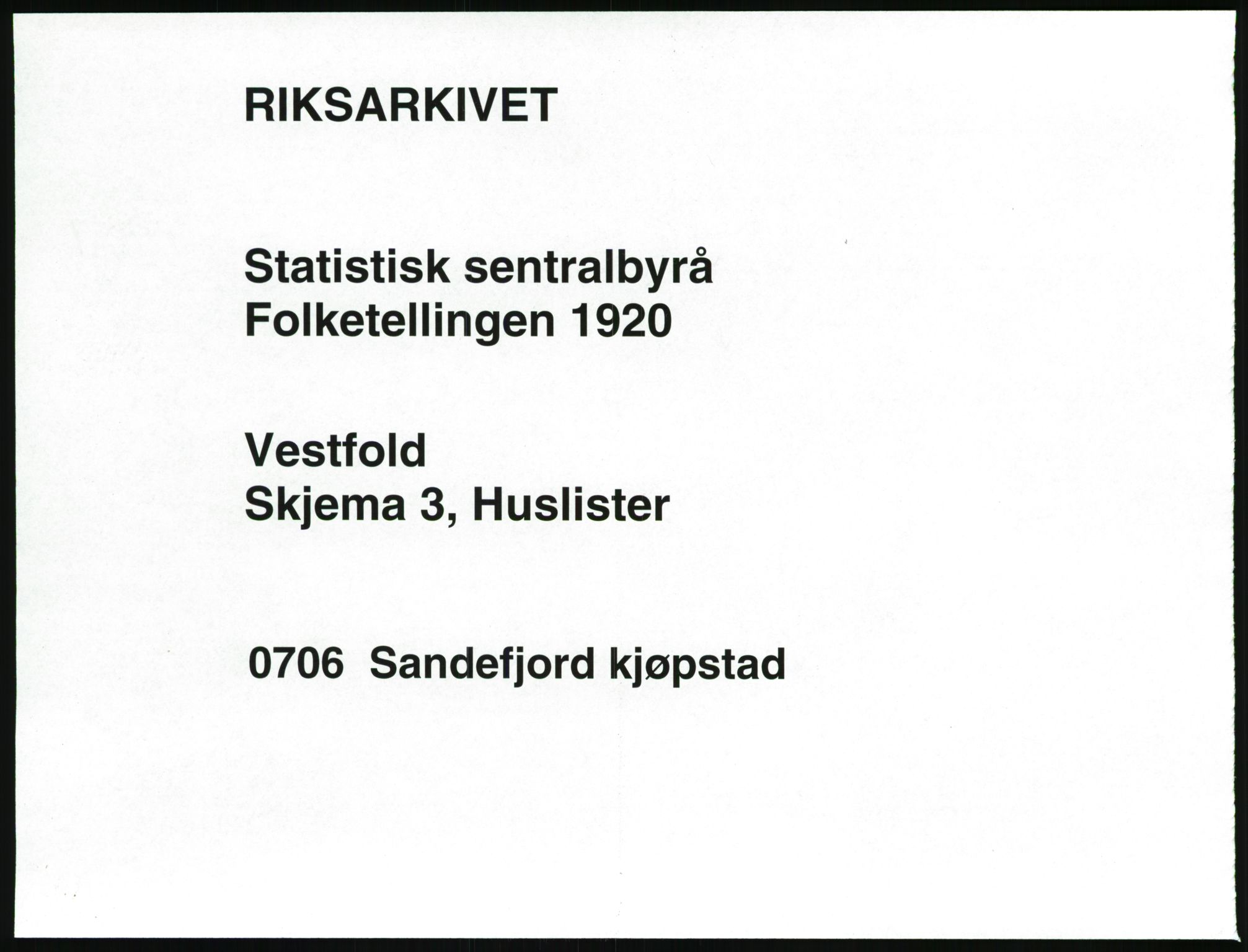 SAKO, 1920 census for Sandefjord, 1920, p. 36